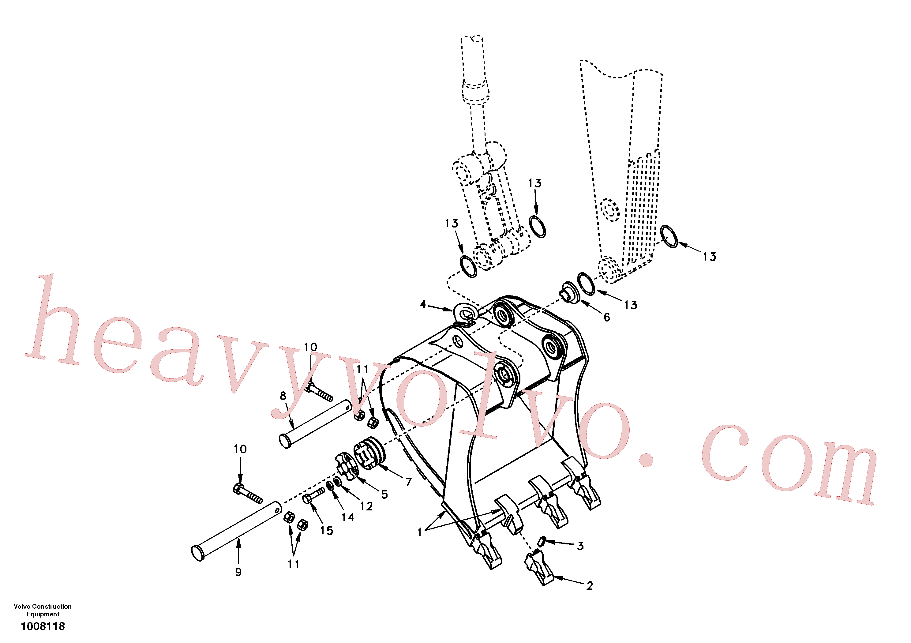 SA1172-05280 Pin for Volvo Excavator Parts