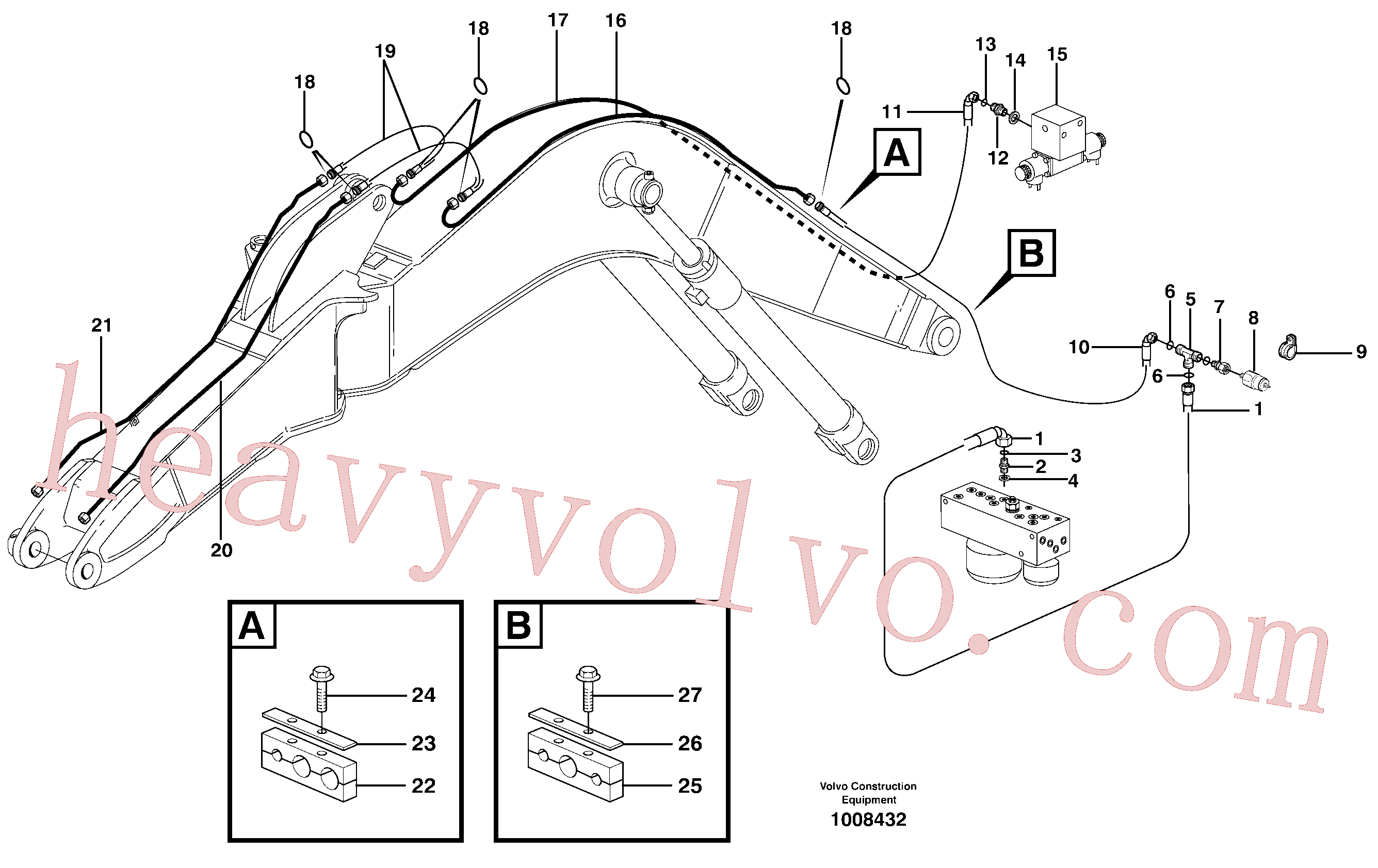 China Made VOE14372130 Tube Assembly parts for Volvo Excavator