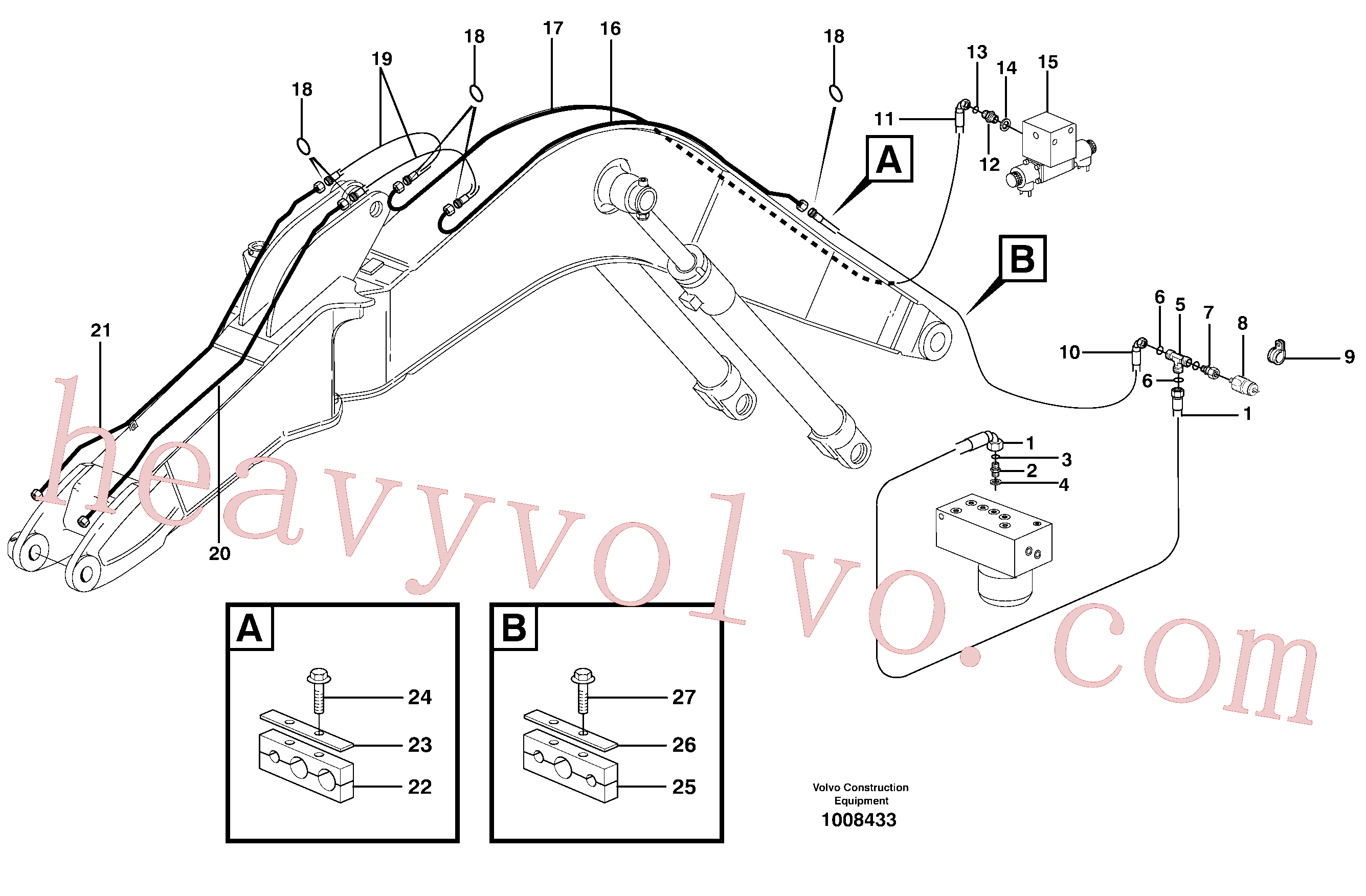 China Made VOE14372130 Tube Assembly parts for Volvo Excavator