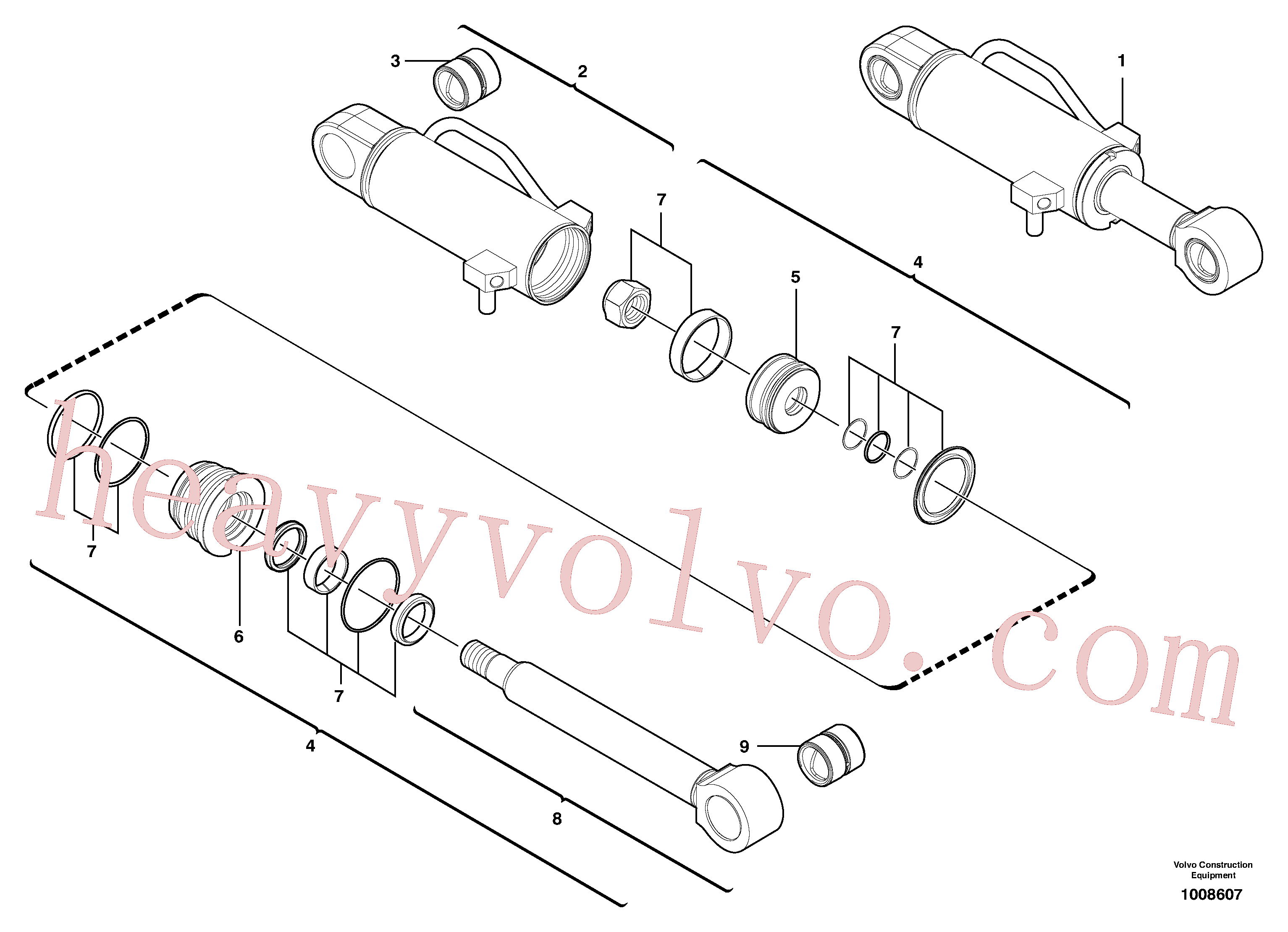 Volvo excavator part VOE11988911 Rod for sale