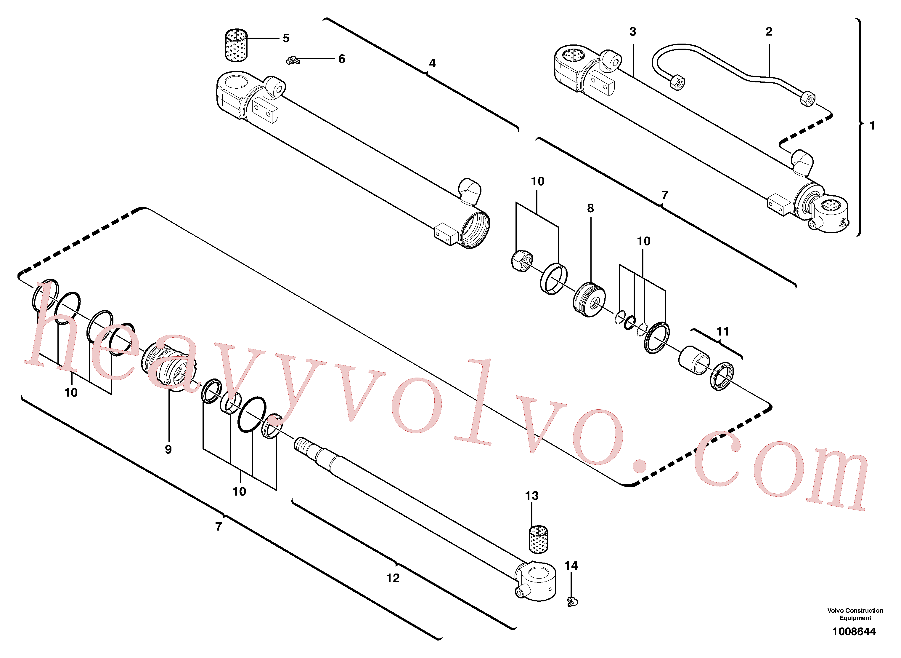 China Made VOE11988464 Head parts for Volvo Excavator