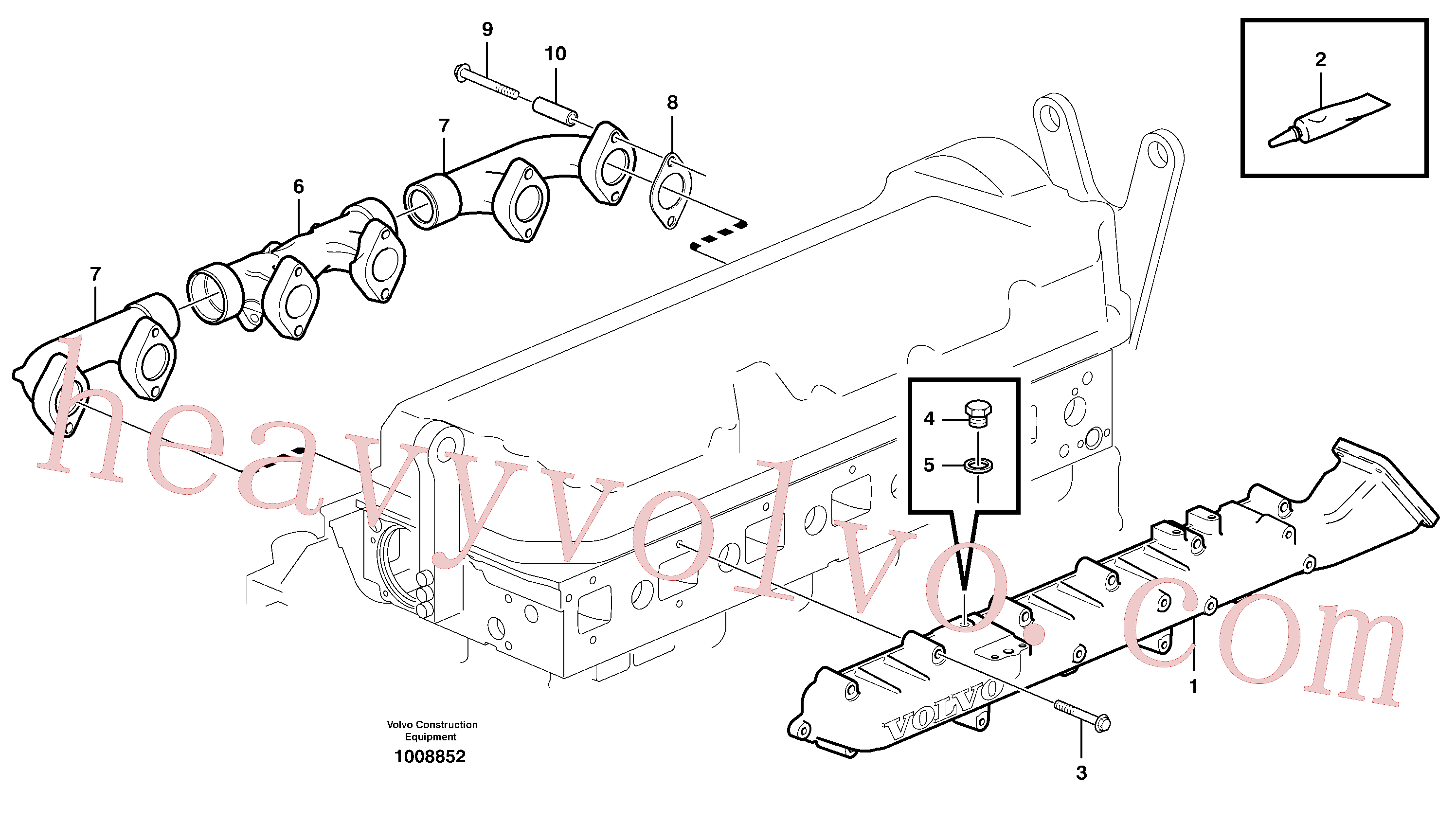 VOE965180 Screw, Flange screw for Volvo Excavator Parts