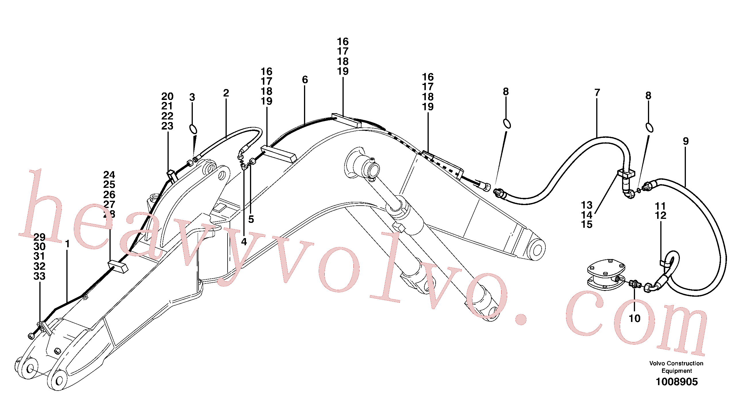 VOE14372161 Hydraulic hose for Volvo Excavator spare