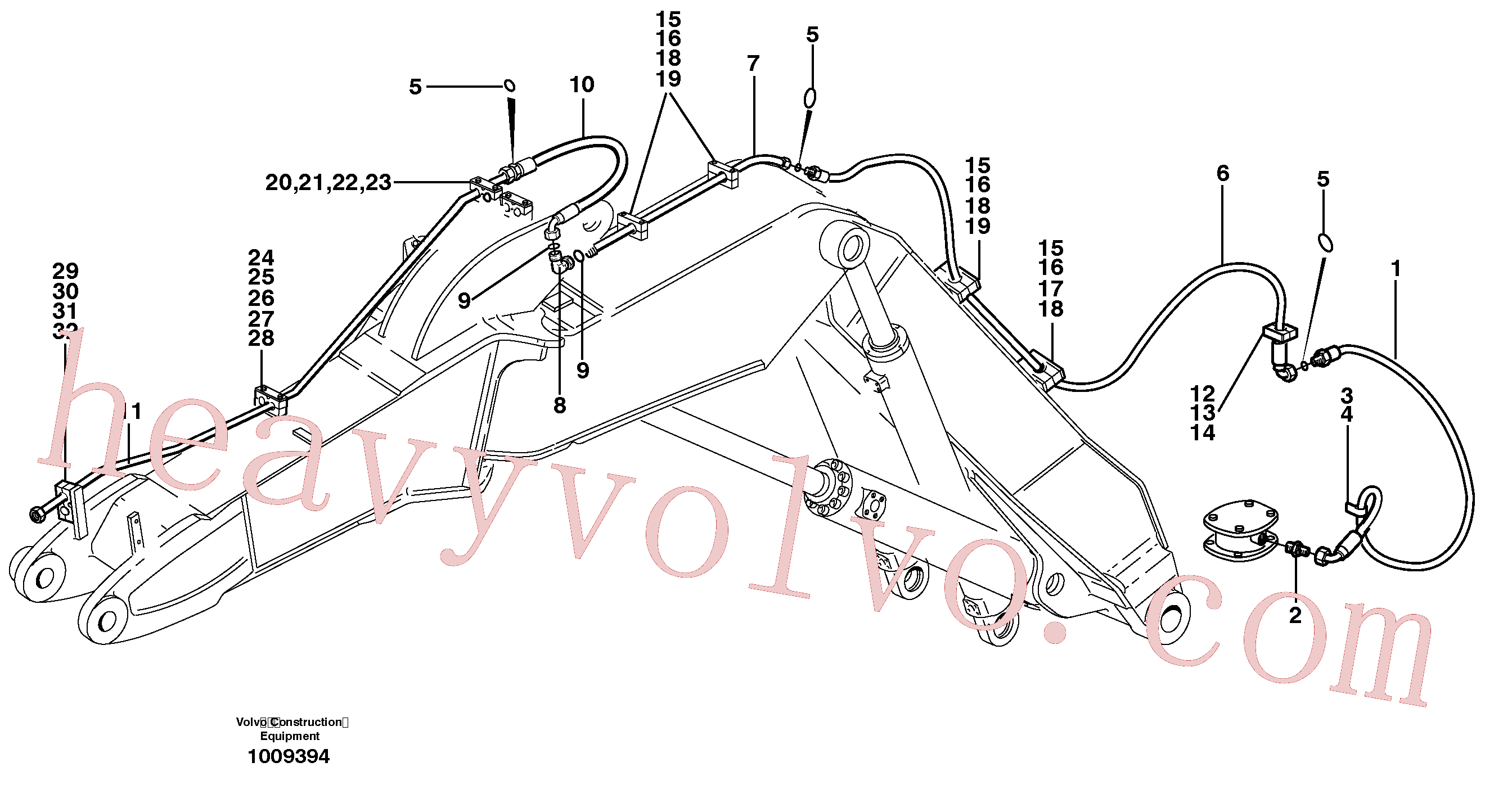 VOE14372161 Hydraulic hose for Volvo Excavator spare