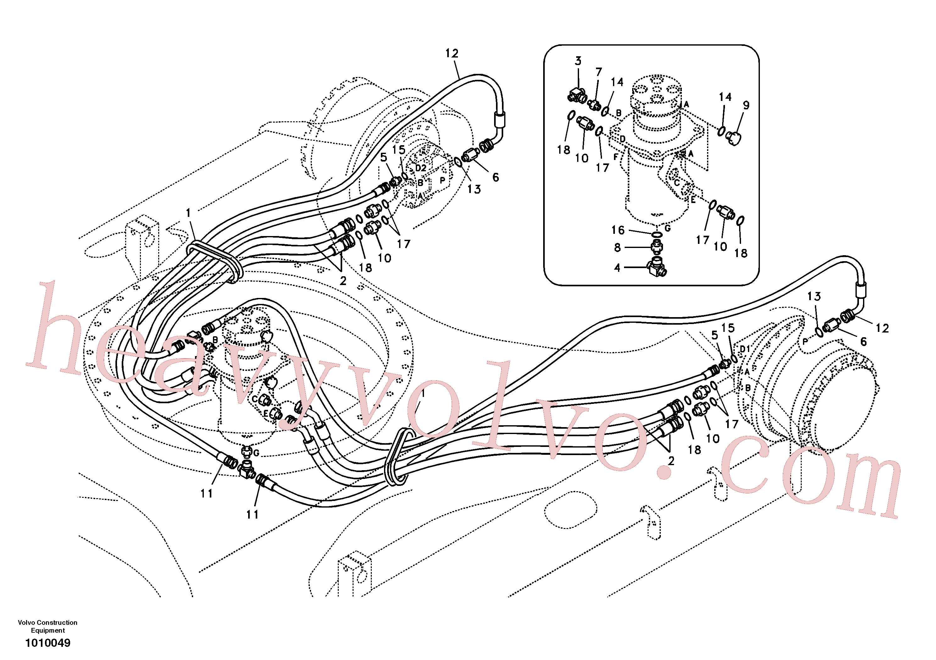 Wholesale SA9453-02257 Hose assembly for Volvo Excavator