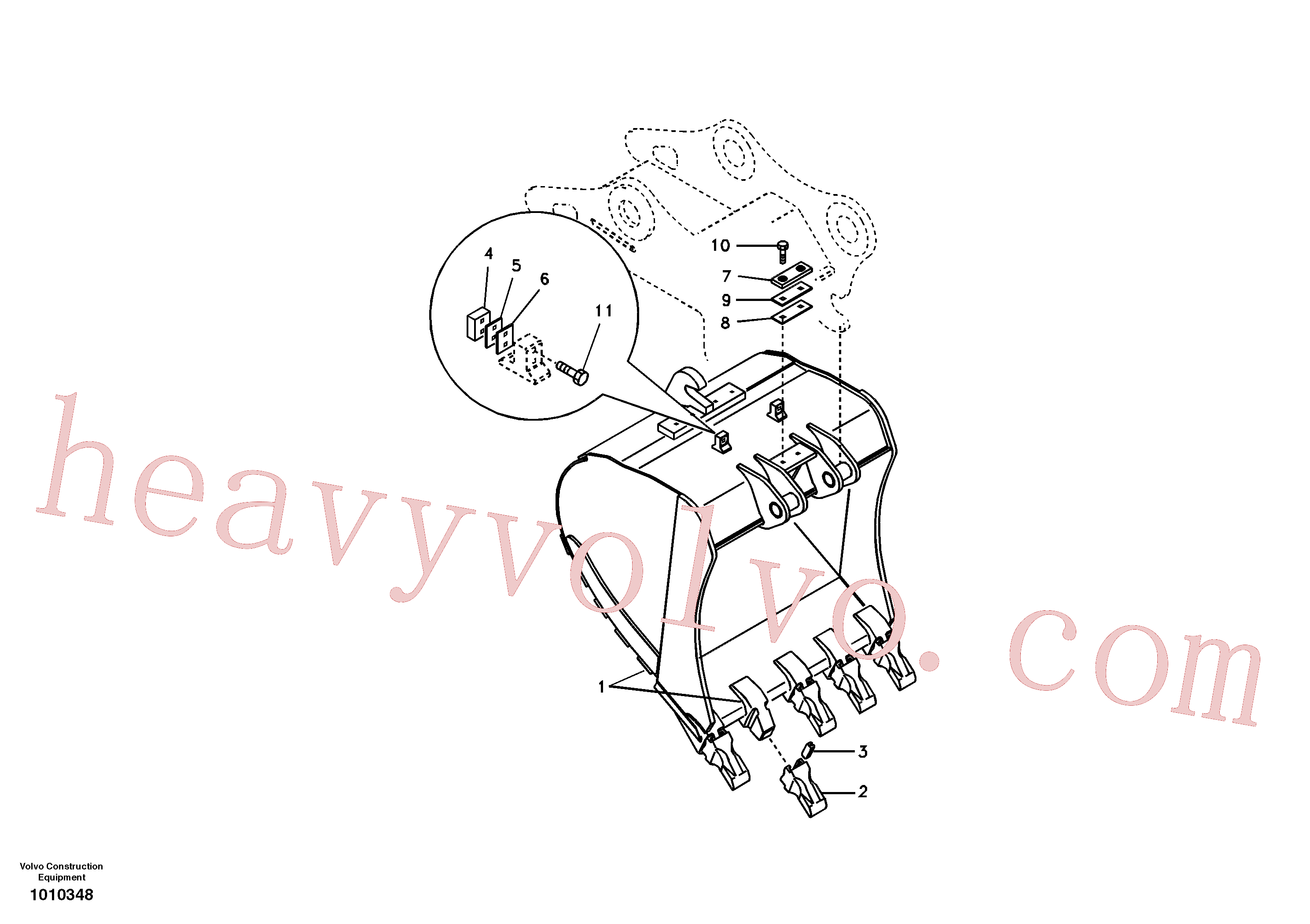 China Made SA1171-89560 Pin parts for Volvo Excavator