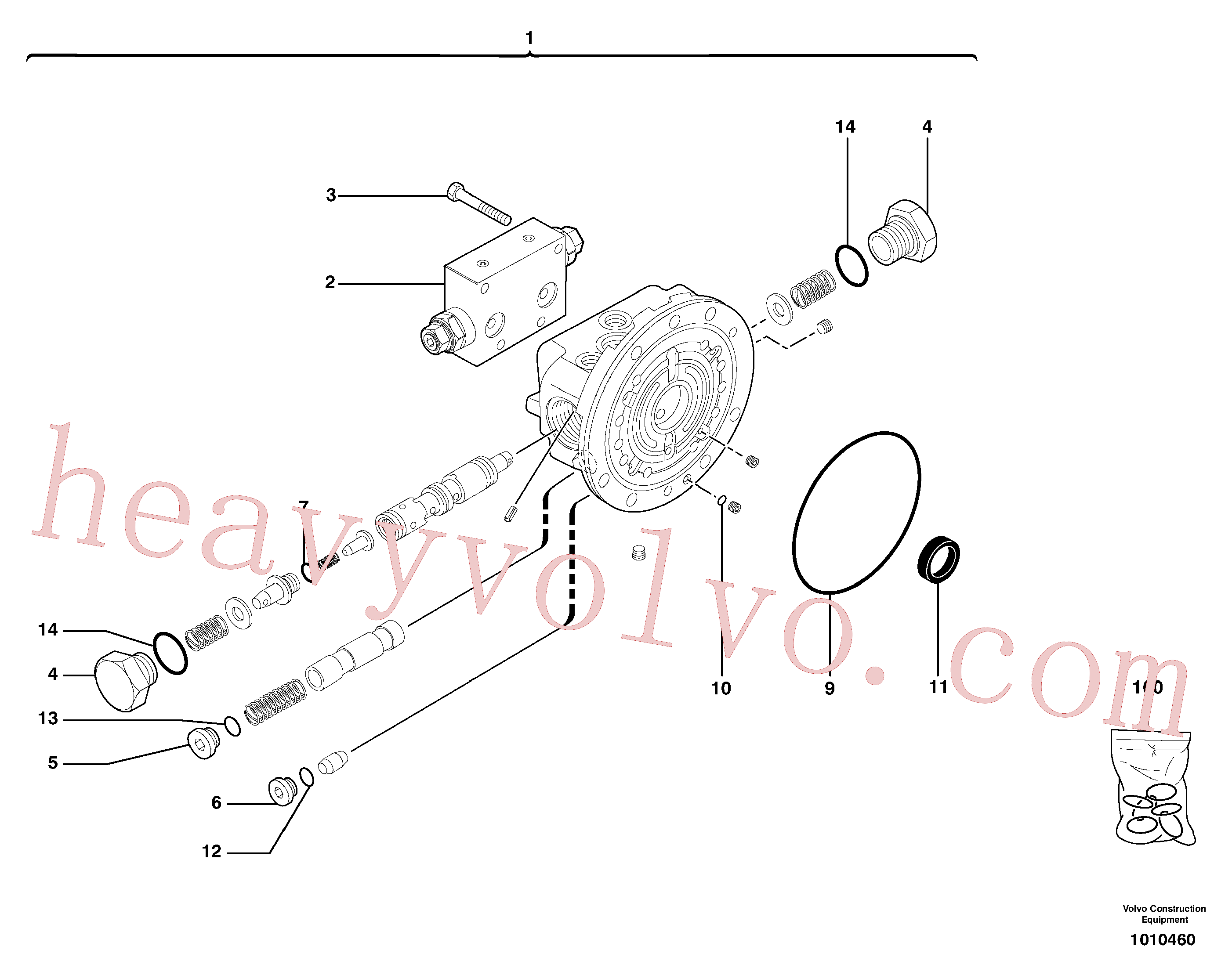 Volvo excavator part PJ7414596 Plug for sale