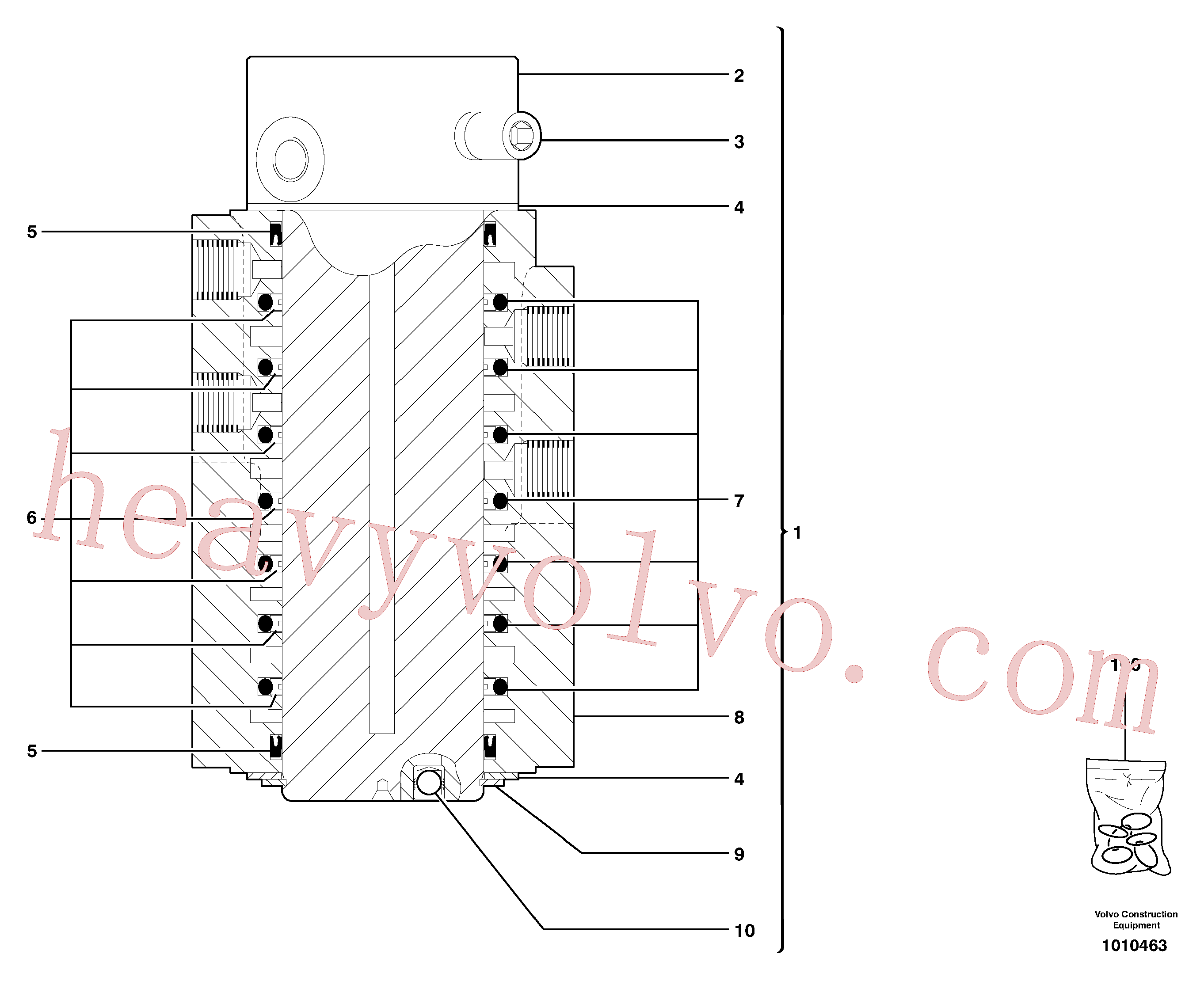 Volvo excavator part VOE11710895 Sealing kit for sale