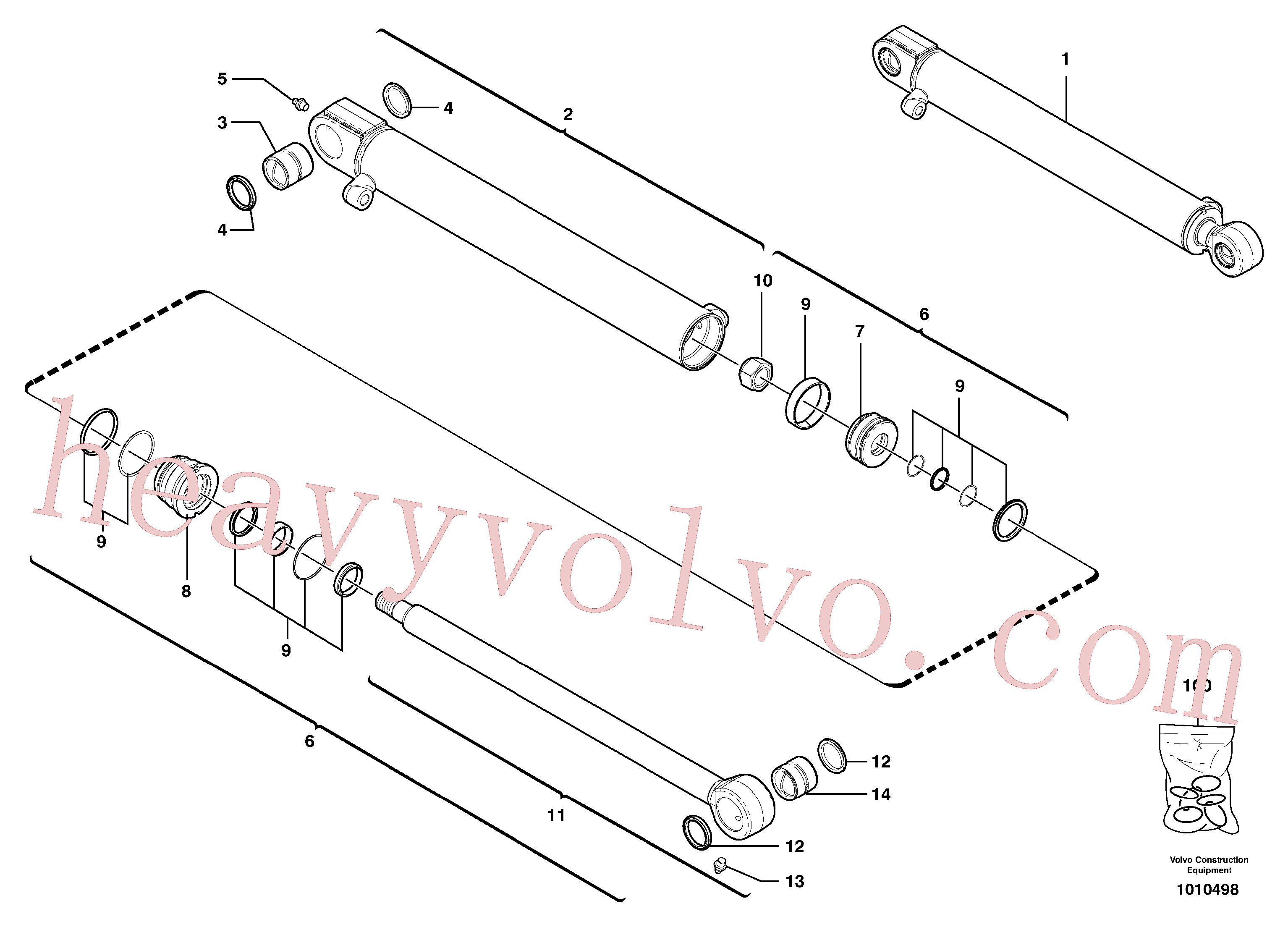 VOE11713011 Rod for Volvo Excavator spare