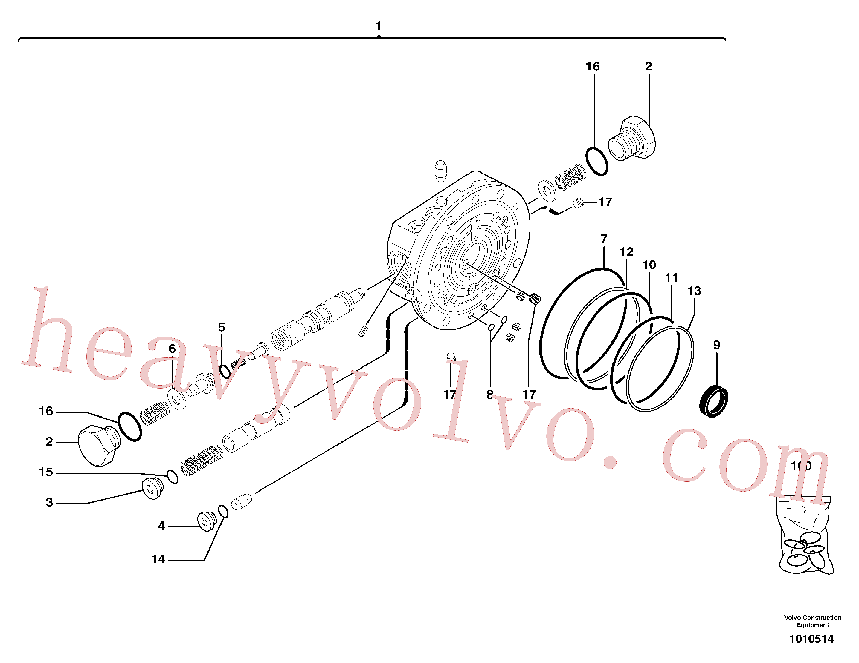 Volvo excavator part PJ7414596 Plug for sale