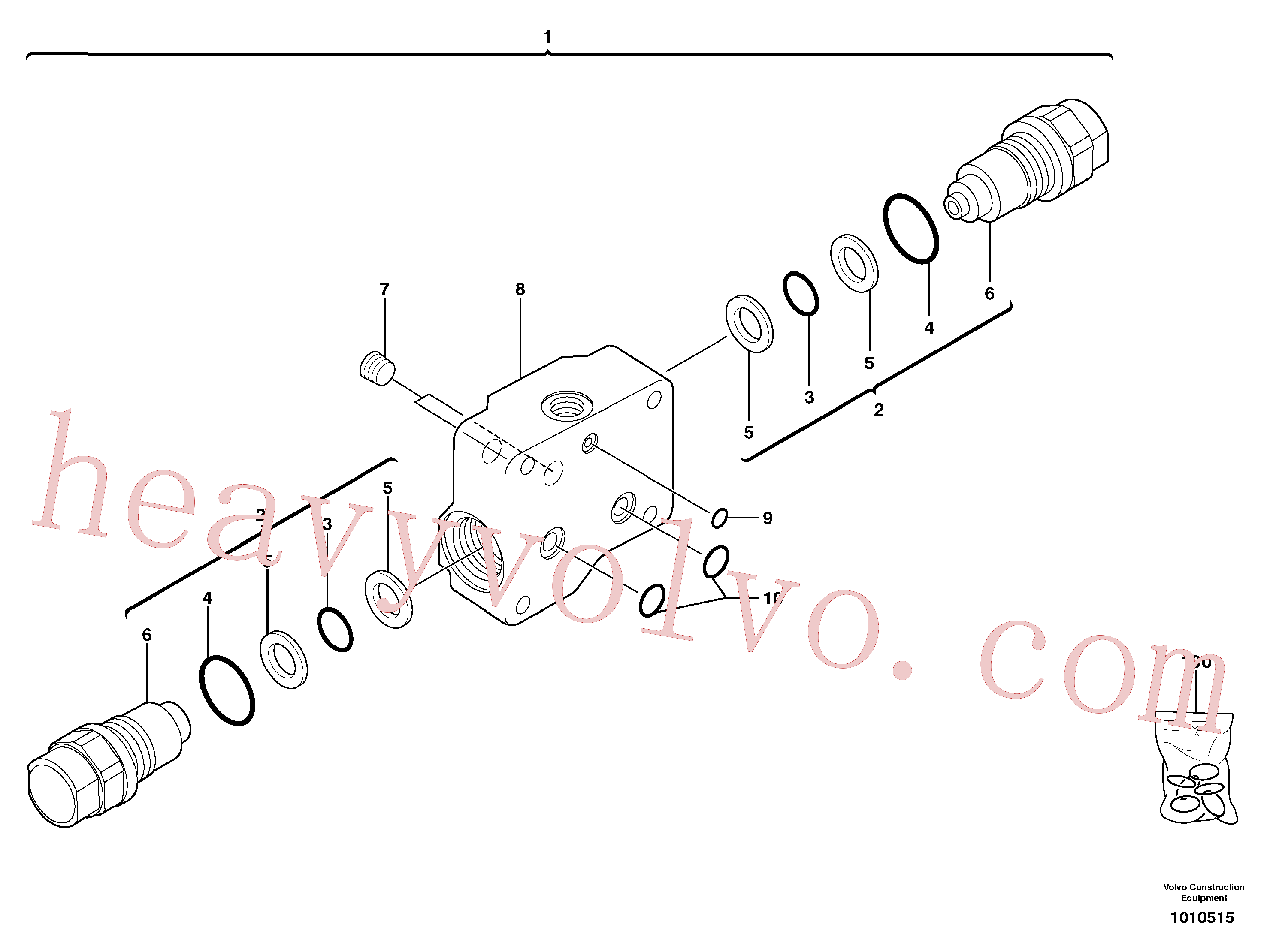 Volvo PJ7417320 Equlalizing valve aftermarket part for sale