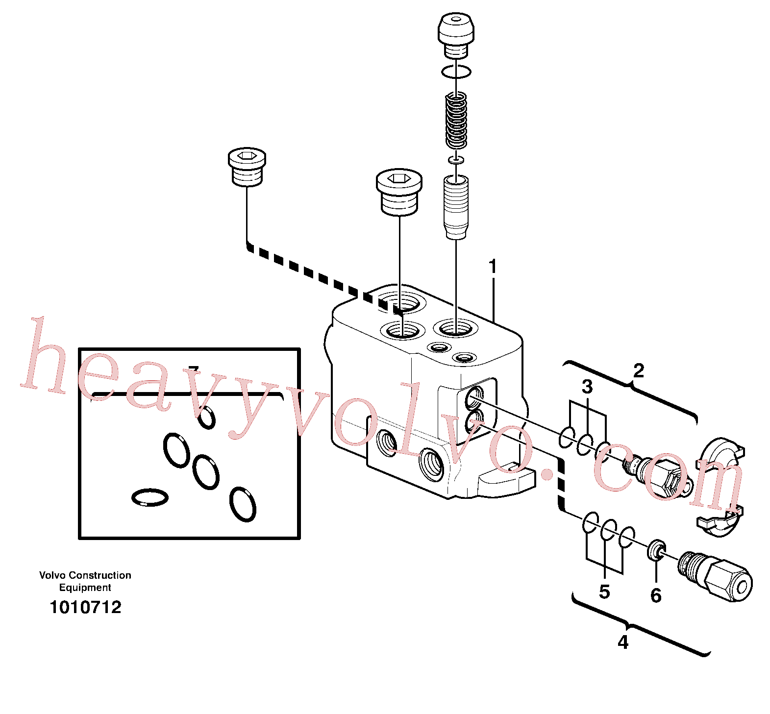 PJ7417731 Flow adjuster valve for Volvo Excavator spare