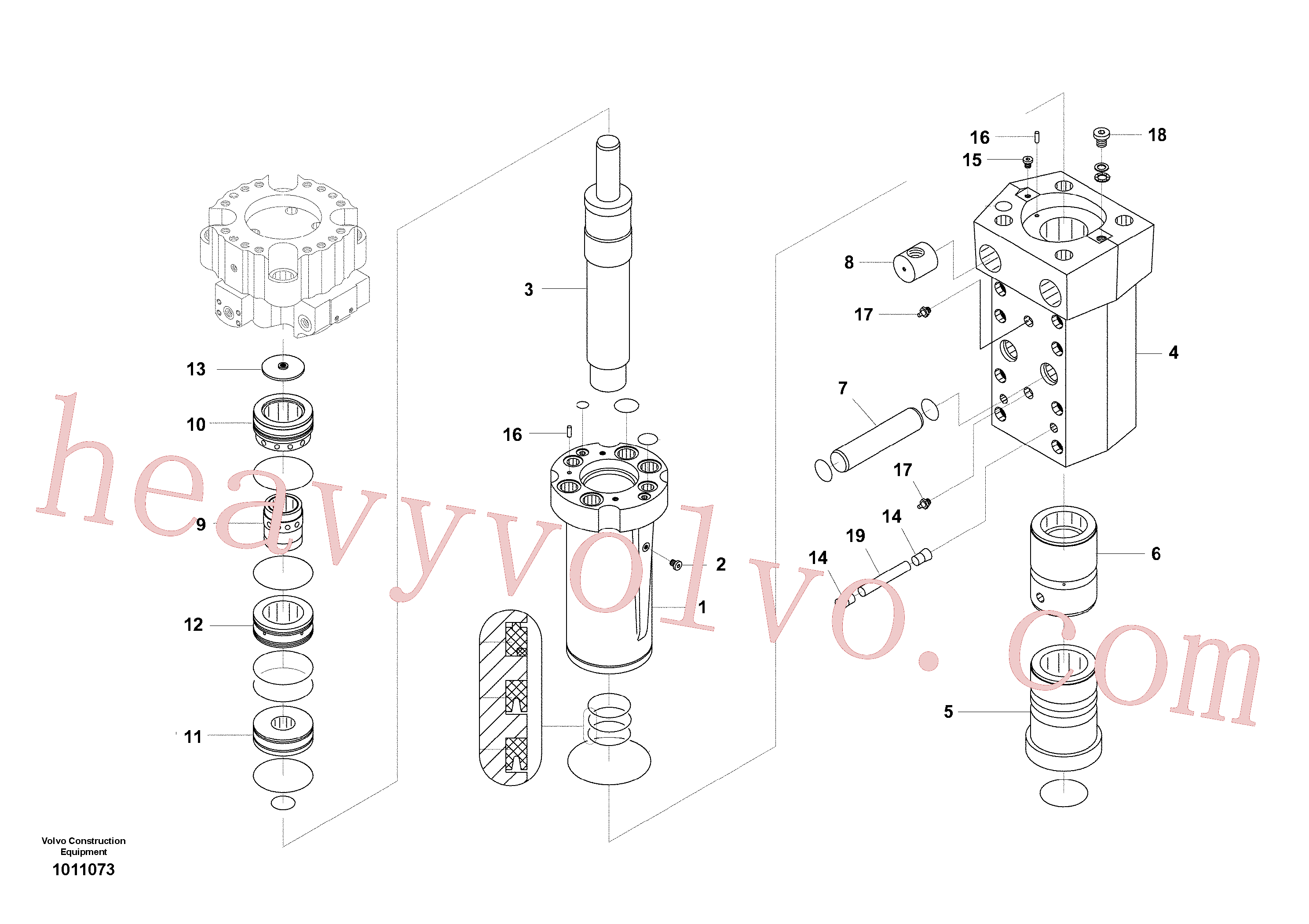 China Made VOE14534651 Nipple parts for Volvo Excavator