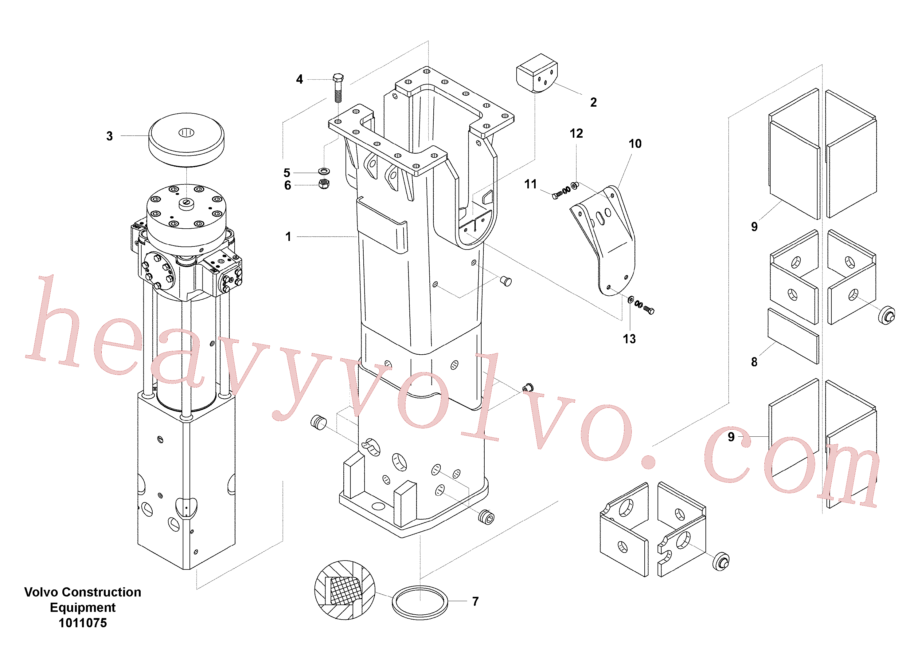 Volvo excavator part VOE14534754 Seal for sale