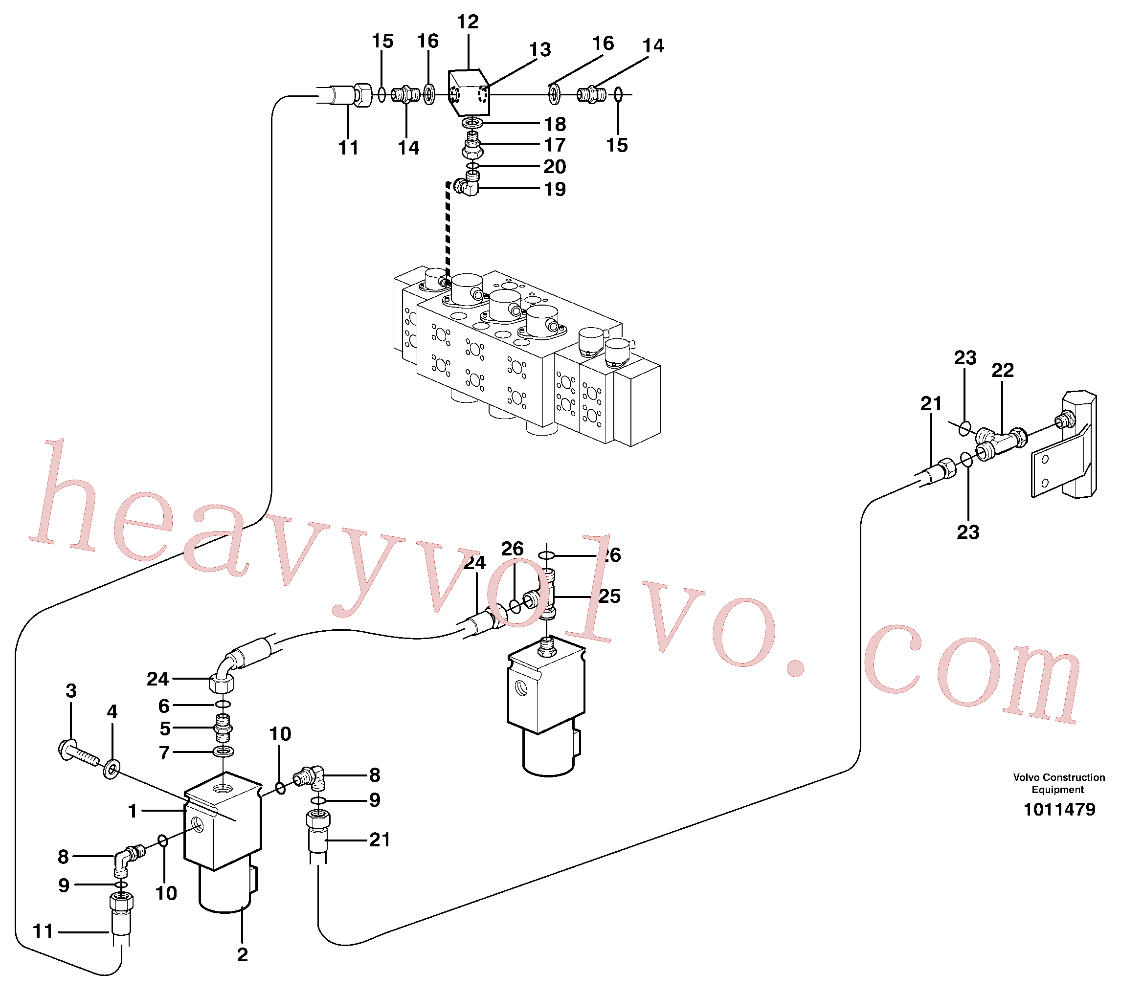 VOE13933915 Nipple for Volvo Excavator Parts