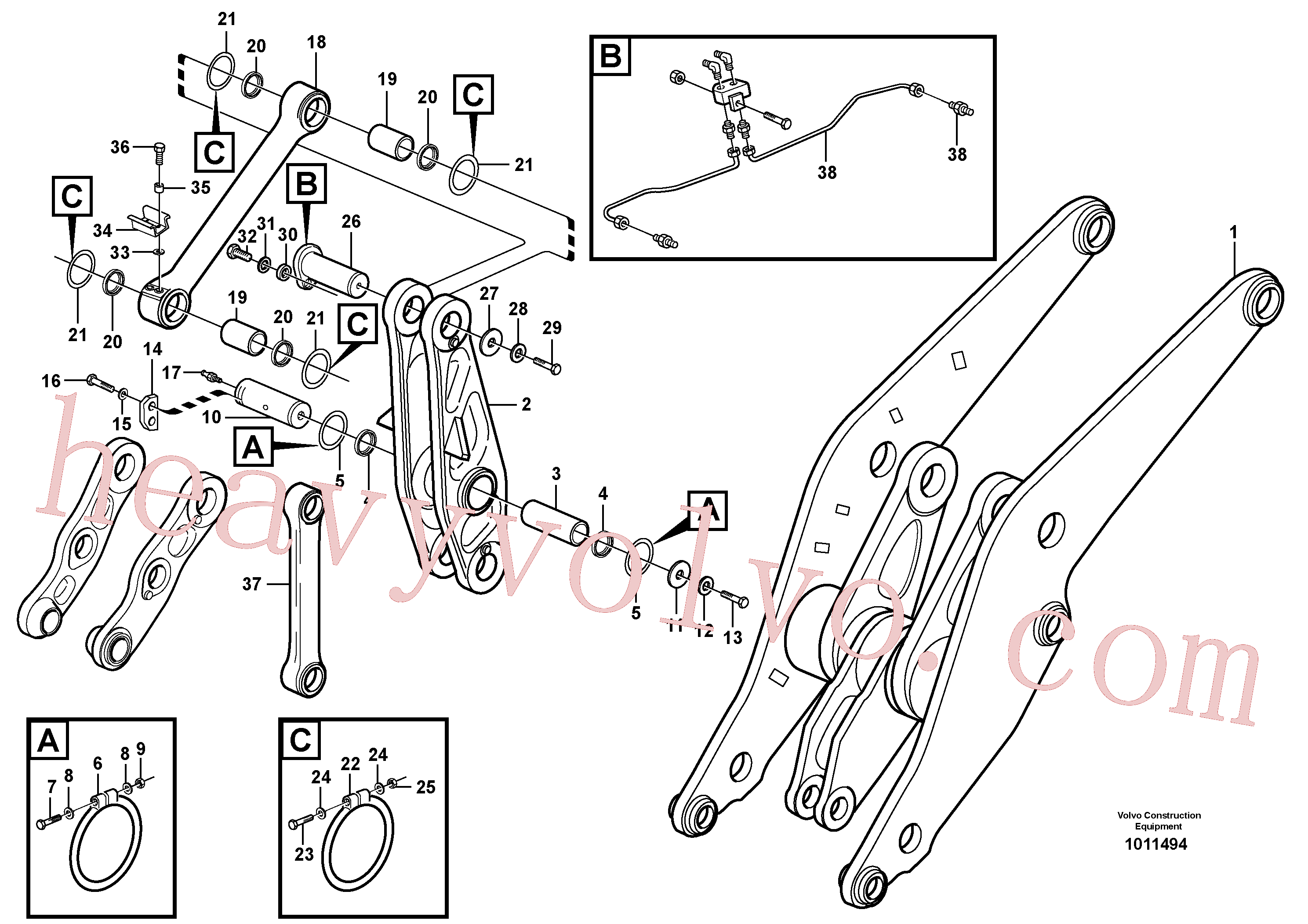 Volvo Assembly VOE843028 Spacer sleeve for sale