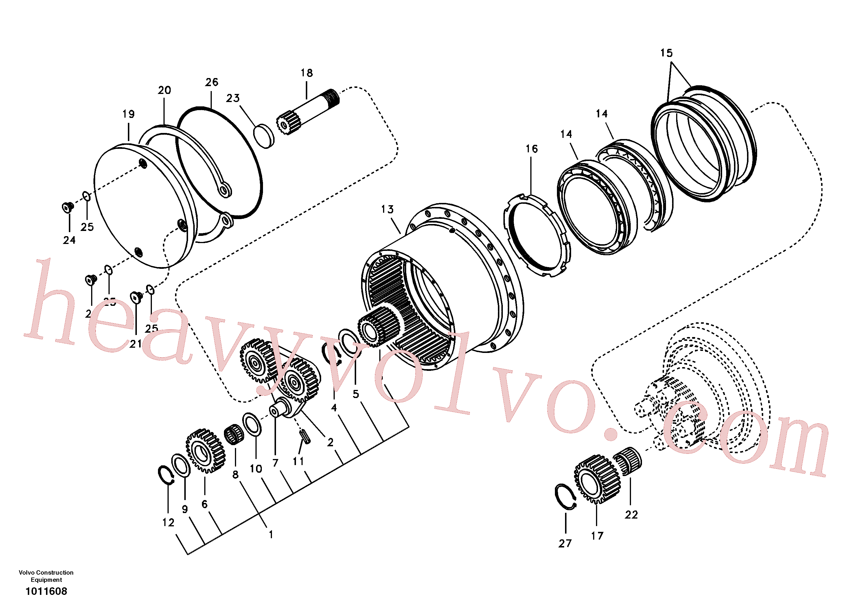 China Made VOE14516545 Gear parts for Volvo Excavator