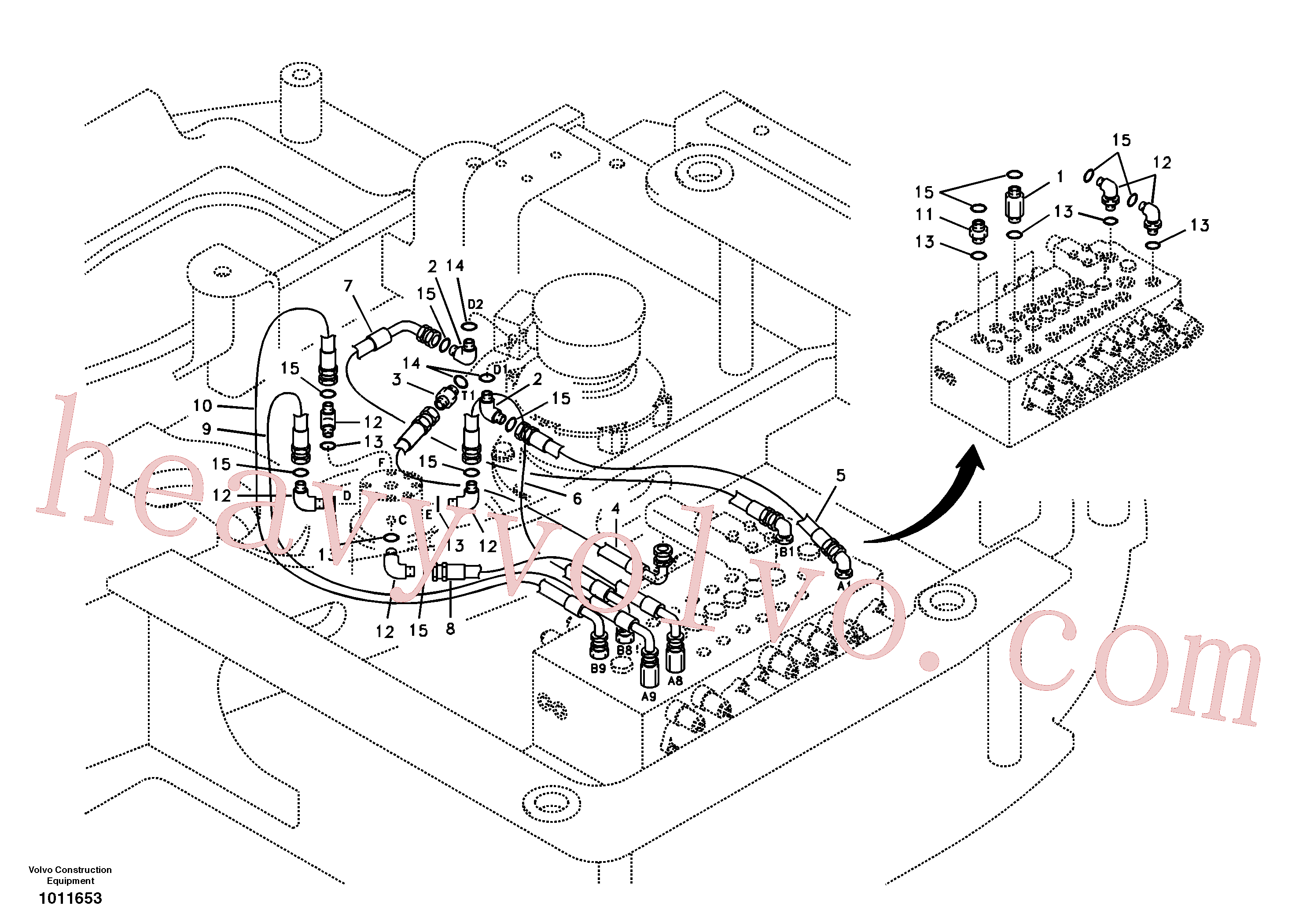 China Made VOE14880468 Connector parts for Volvo Excavator