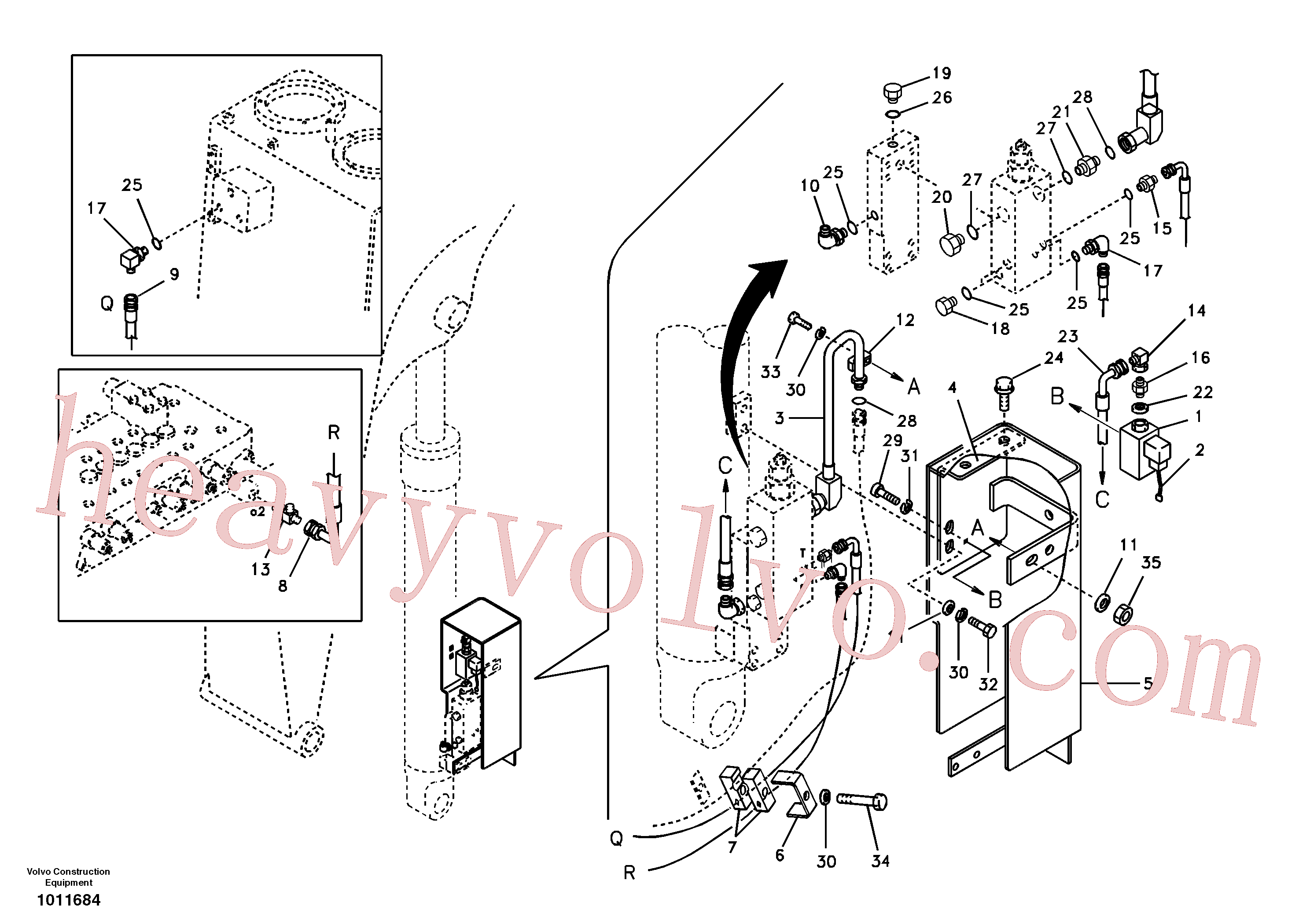 China Made VOE14880094 Hose assembly parts for Volvo Excavator