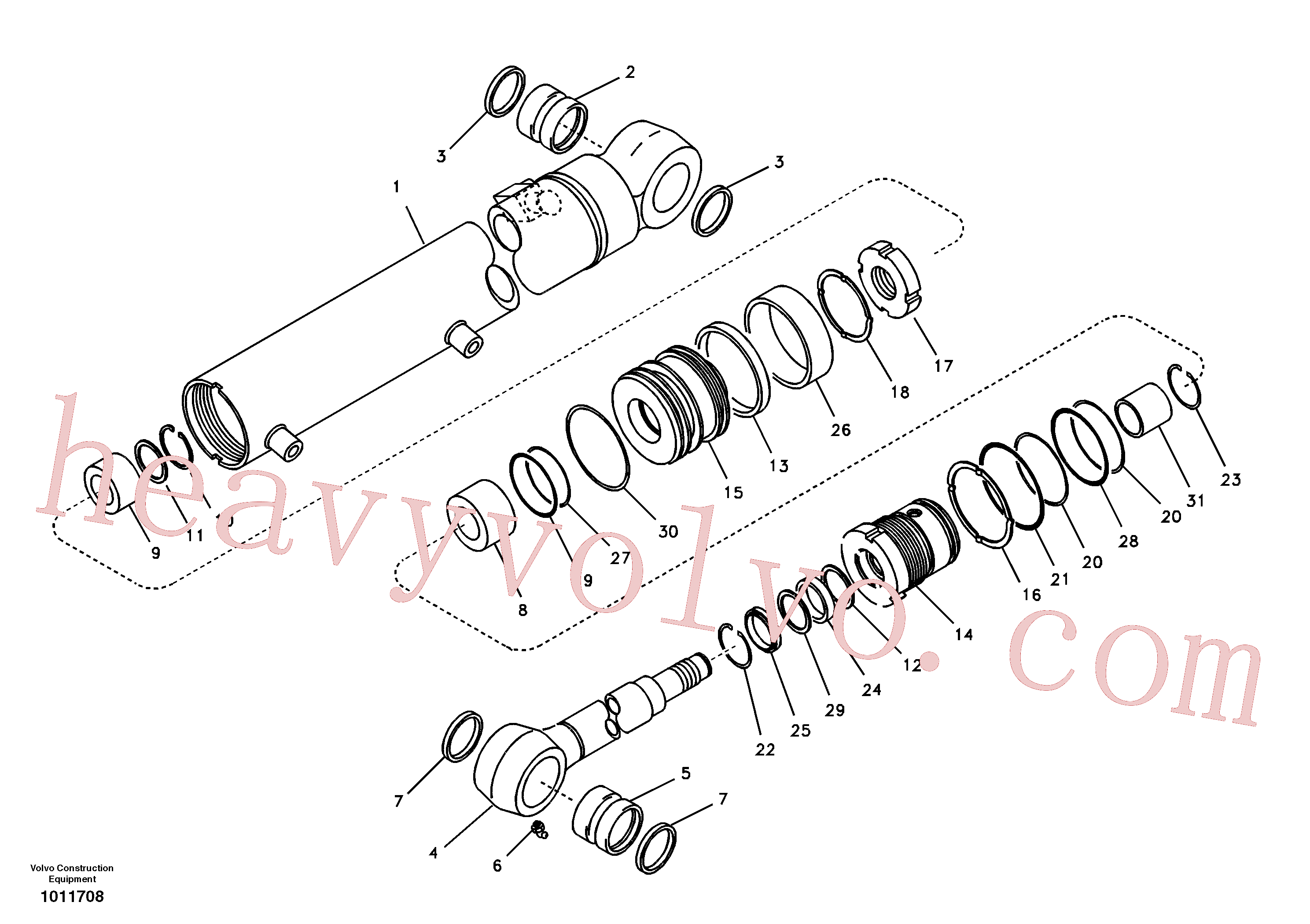Volvo excavator part VOE14519376 Rod for sale