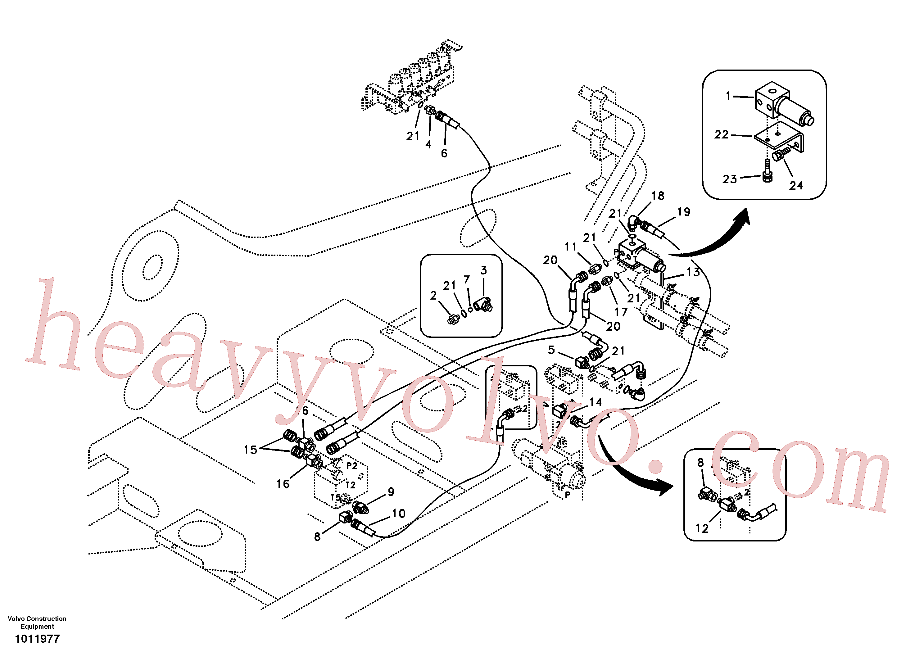 China Made VOE14520631 T-nipple parts for Volvo Excavator