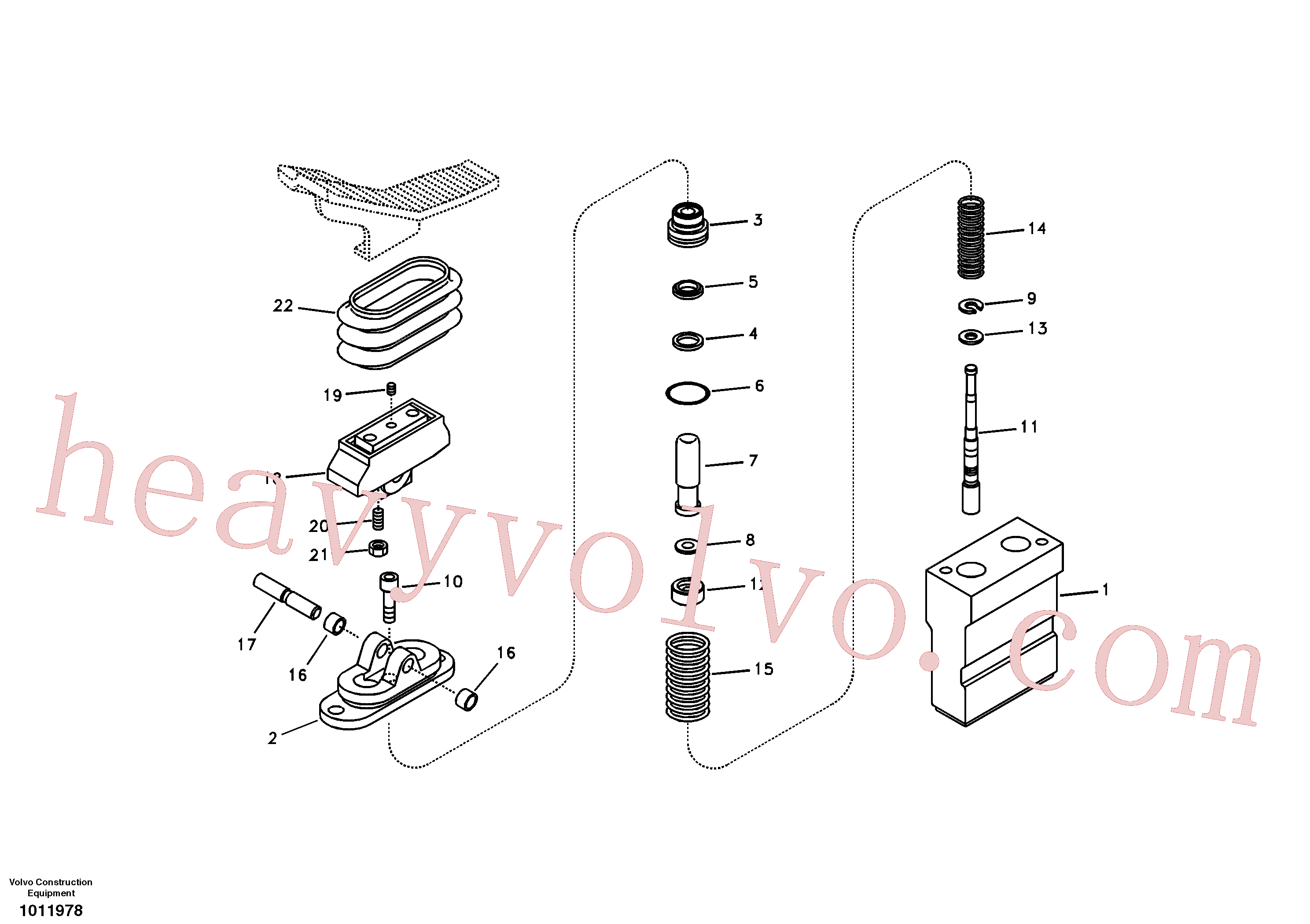 VOE14514215 Pedal for Volvo Excavator Parts