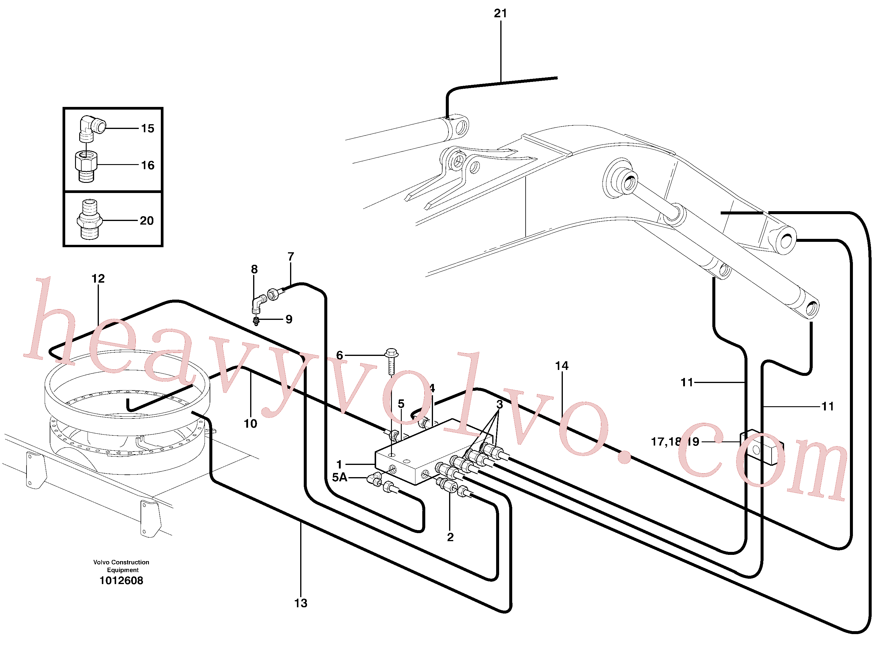 China Made VOE14370227 Nipple parts for Volvo Excavator