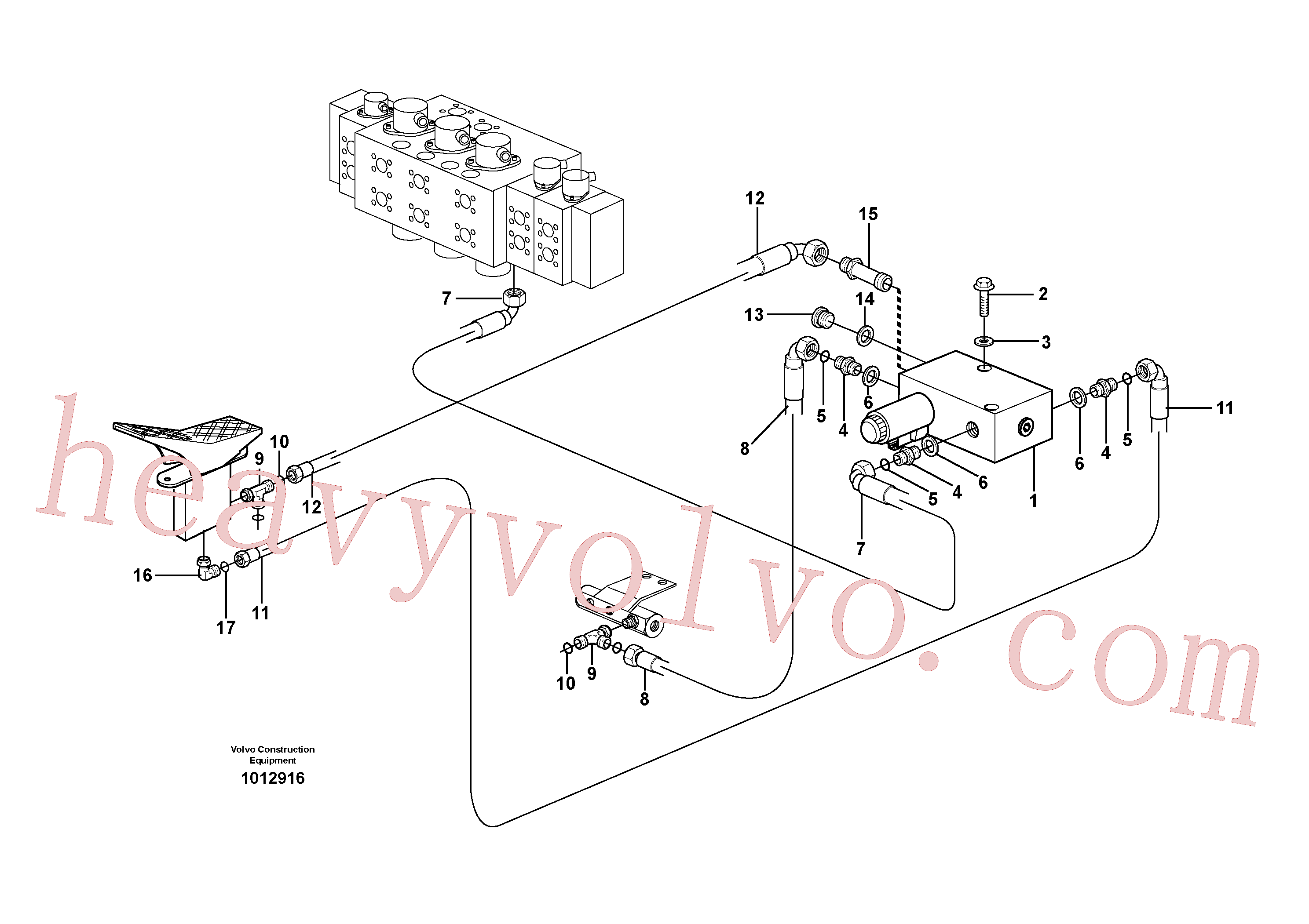 VOE969982 Flange screw for Volvo Excavator Parts