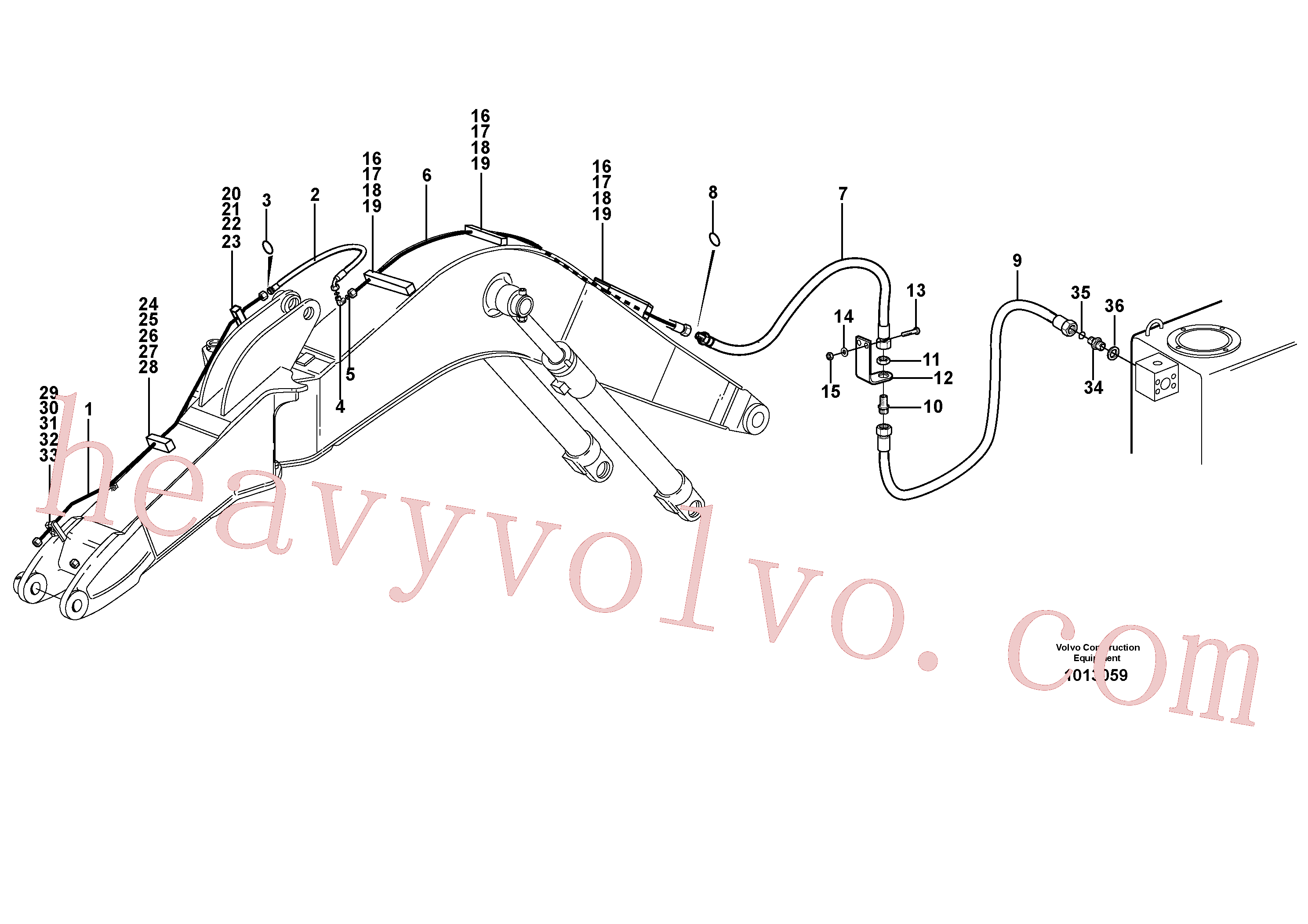 VOE14372161 Hydraulic hose for Volvo Excavator spare