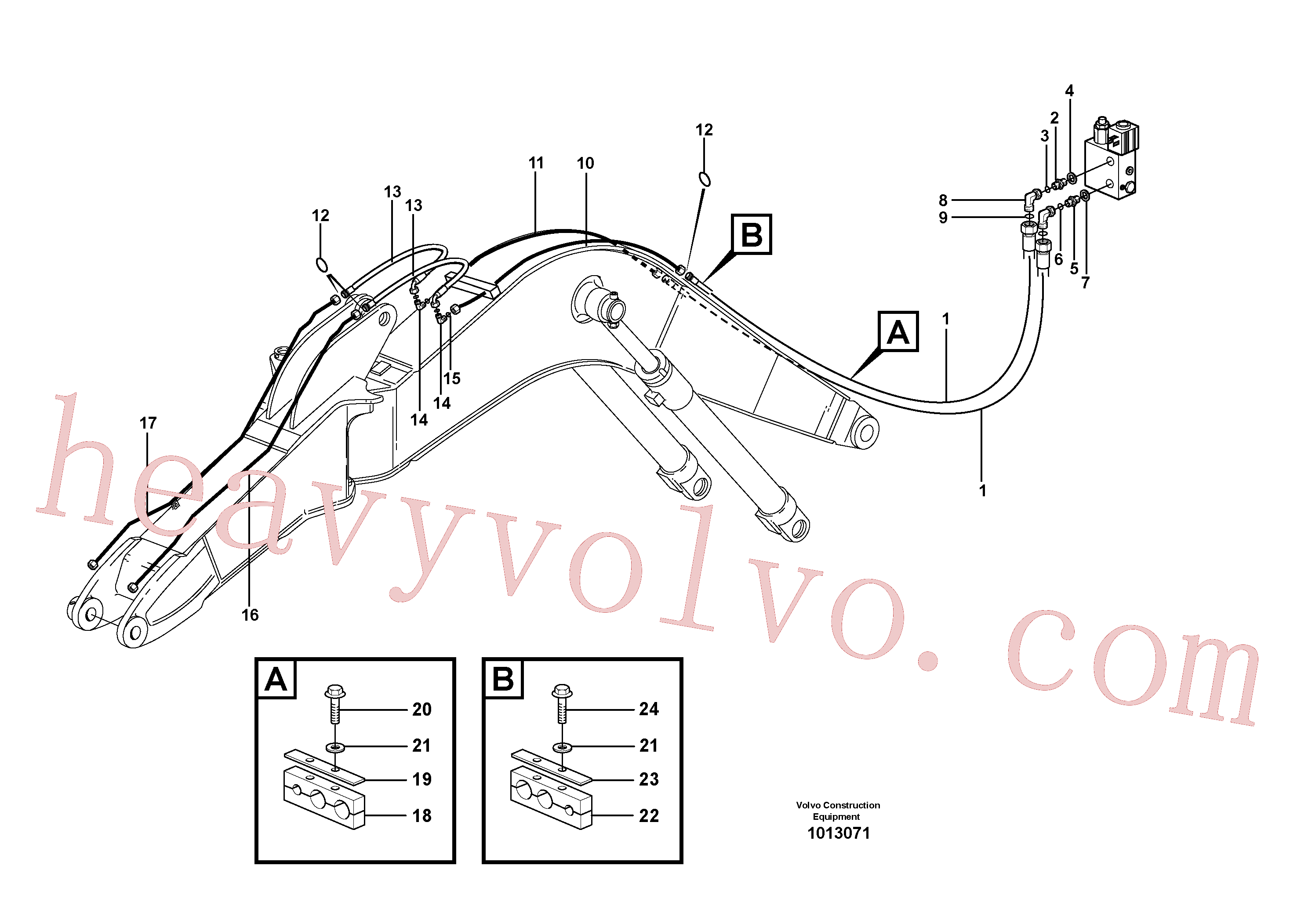 China Made VOE14372130 Tube Assembly parts for Volvo Excavator