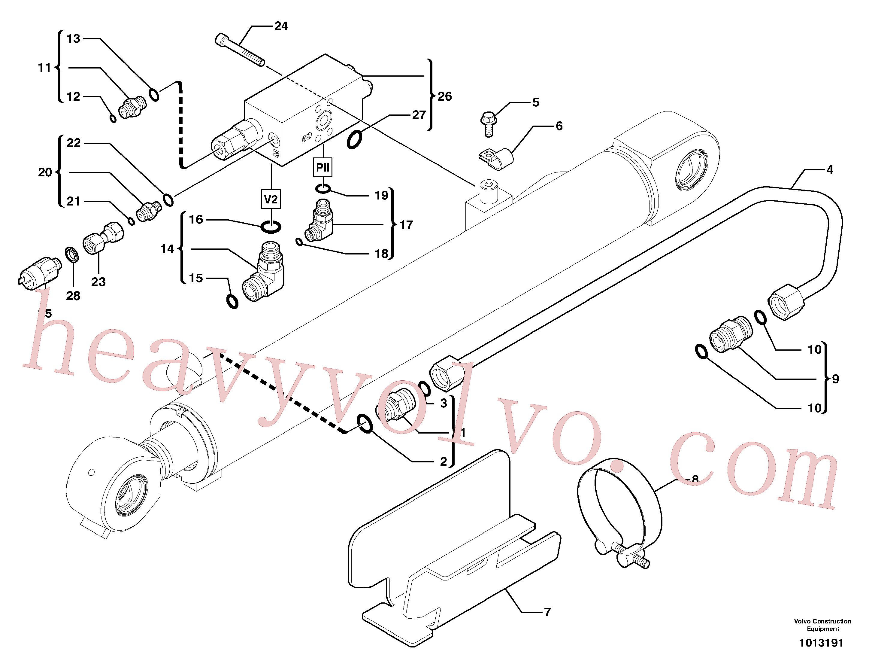 VOE11802733 Tube for Volvo Excavator spare
