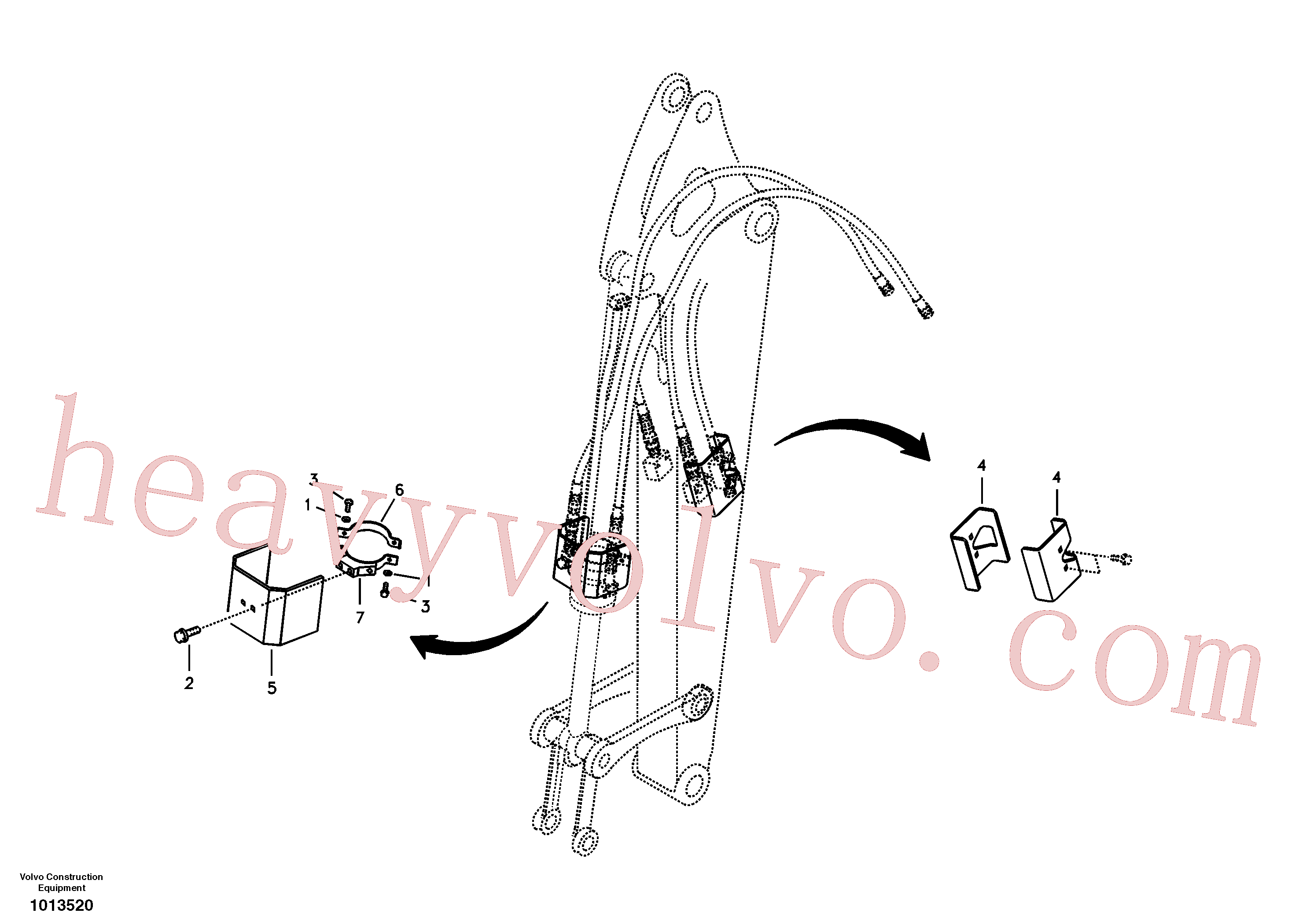 VOE14528813 Clamp for Volvo Excavator spare