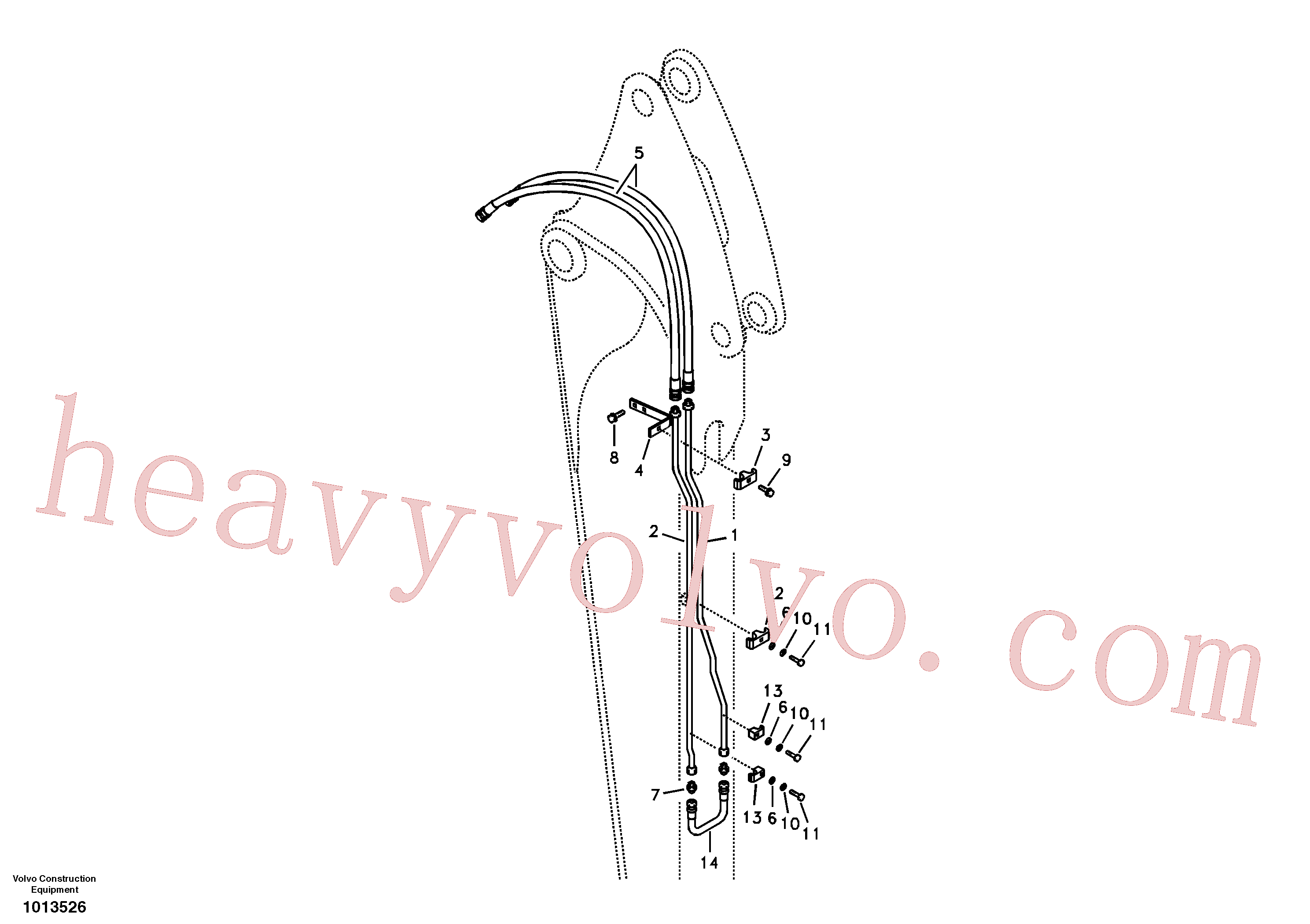 VOE14880478 Clamp for Volvo Excavator spare