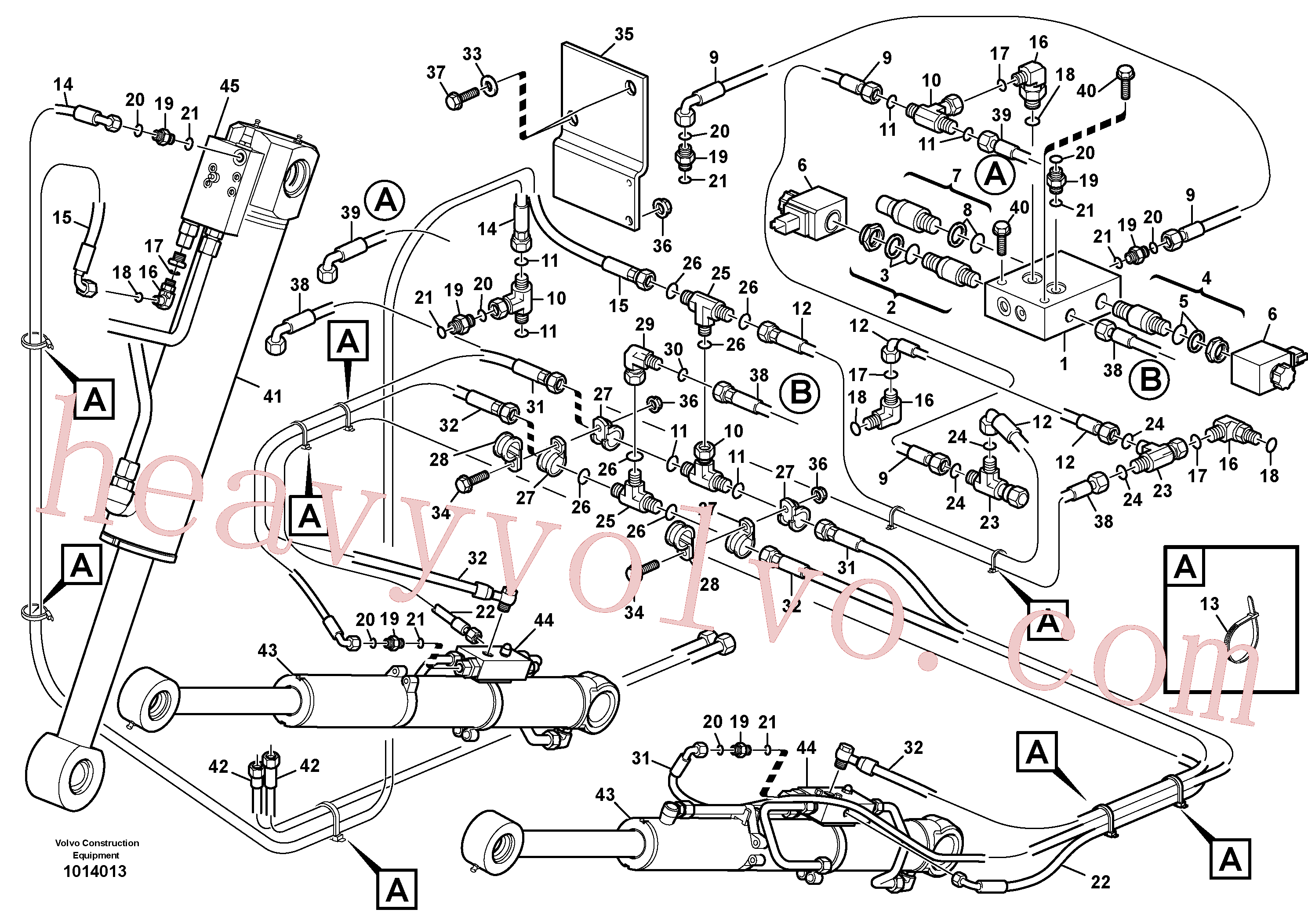 Volvo excavator part VOE936798 T-nipple for sale