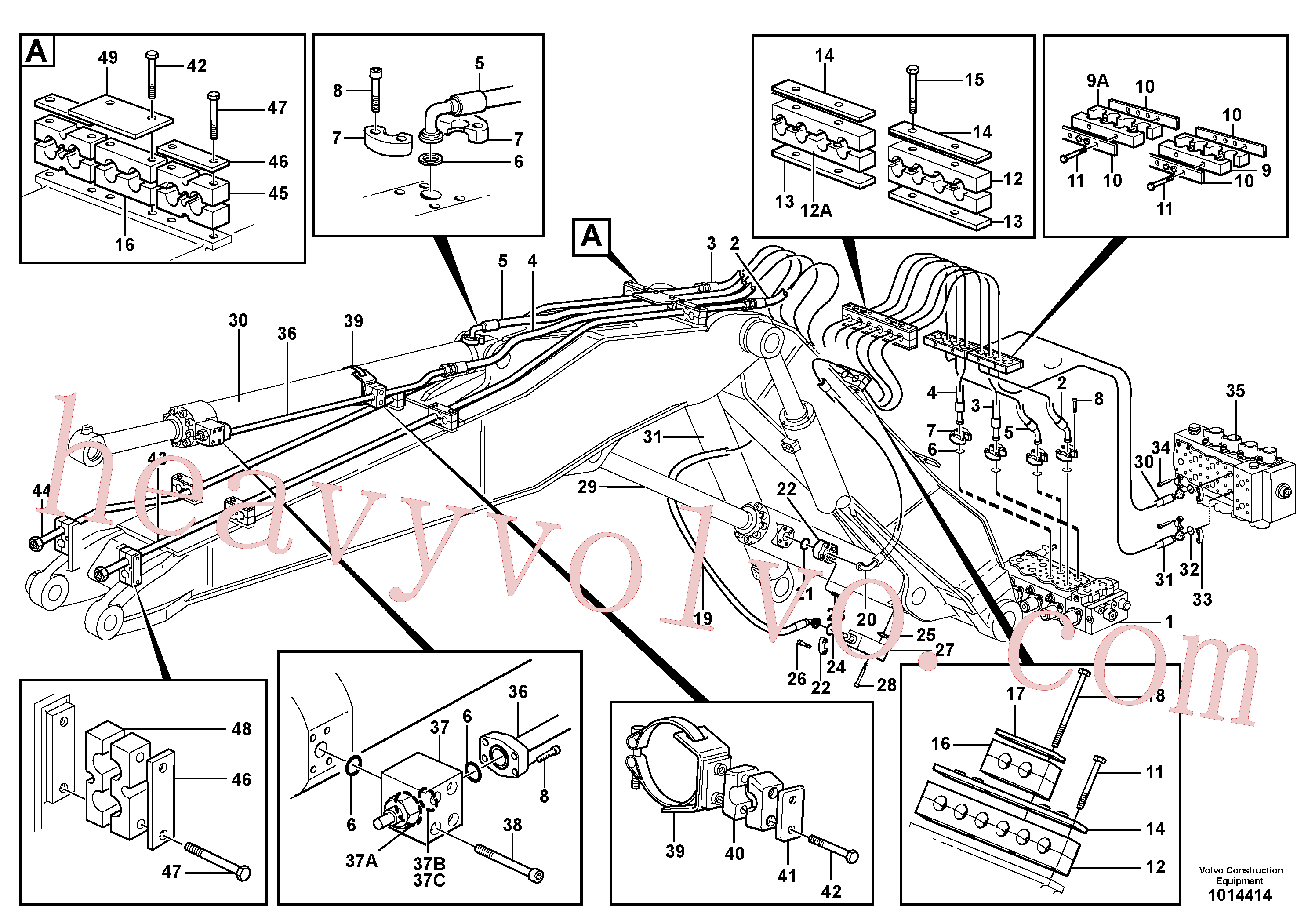 China Made VOE14372489 Cylinder parts for Volvo Excavator