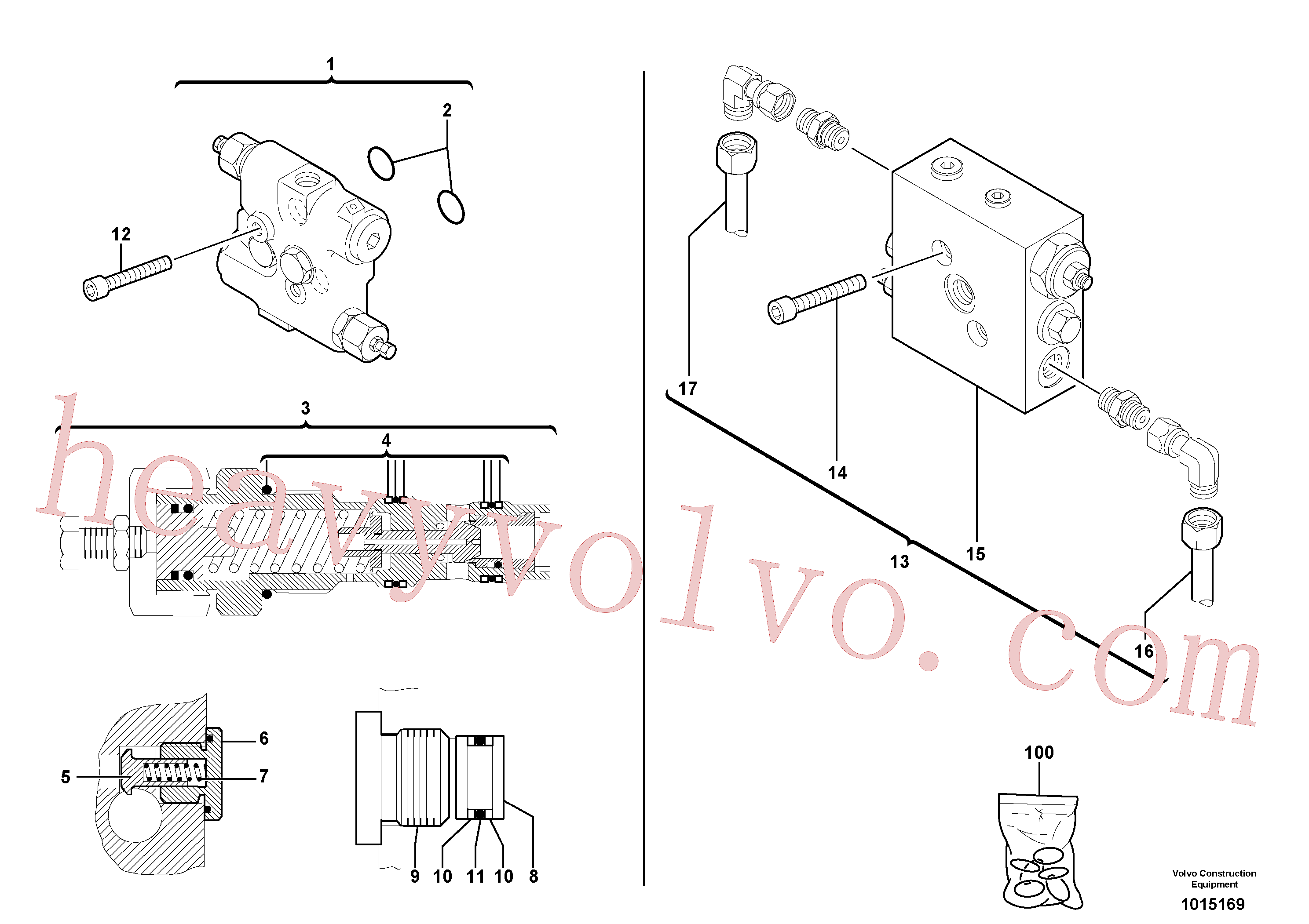 Volvo excavator part VOE11710755 Sealing ring kit for sale
