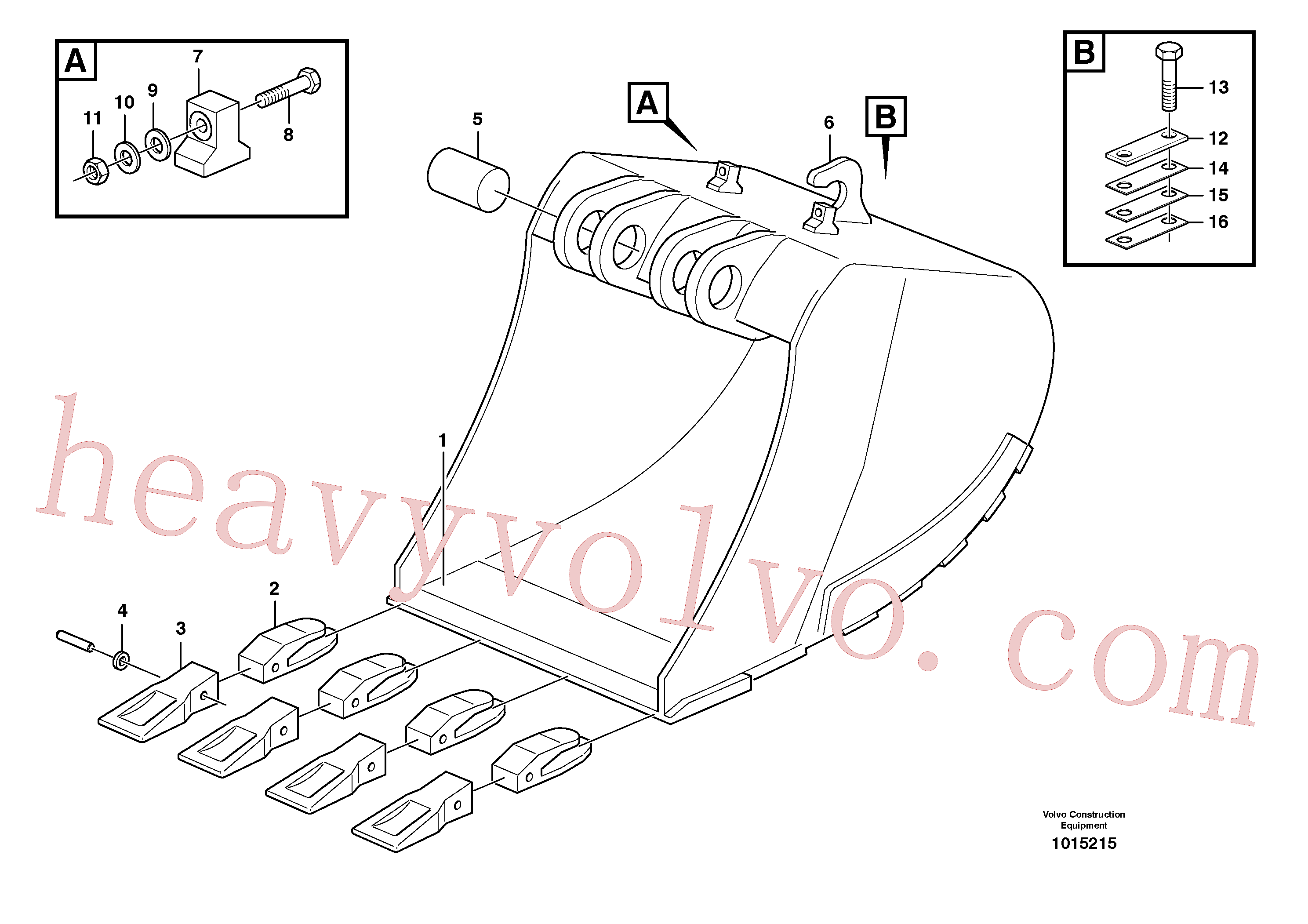 Volvo excavator part SA1171-75040 Spacer for sale