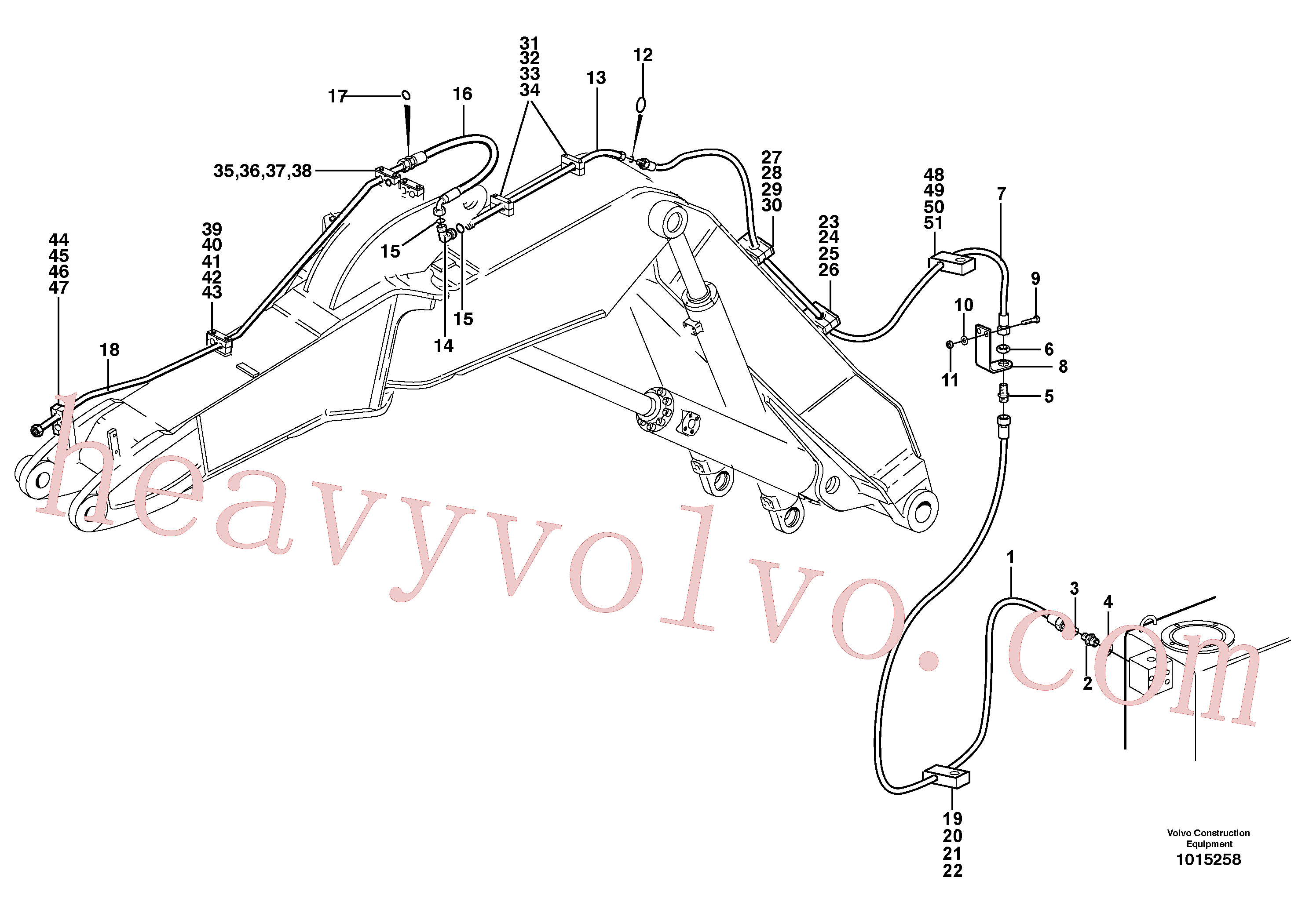 VOE14372161 Hydraulic hose for Volvo Excavator spare