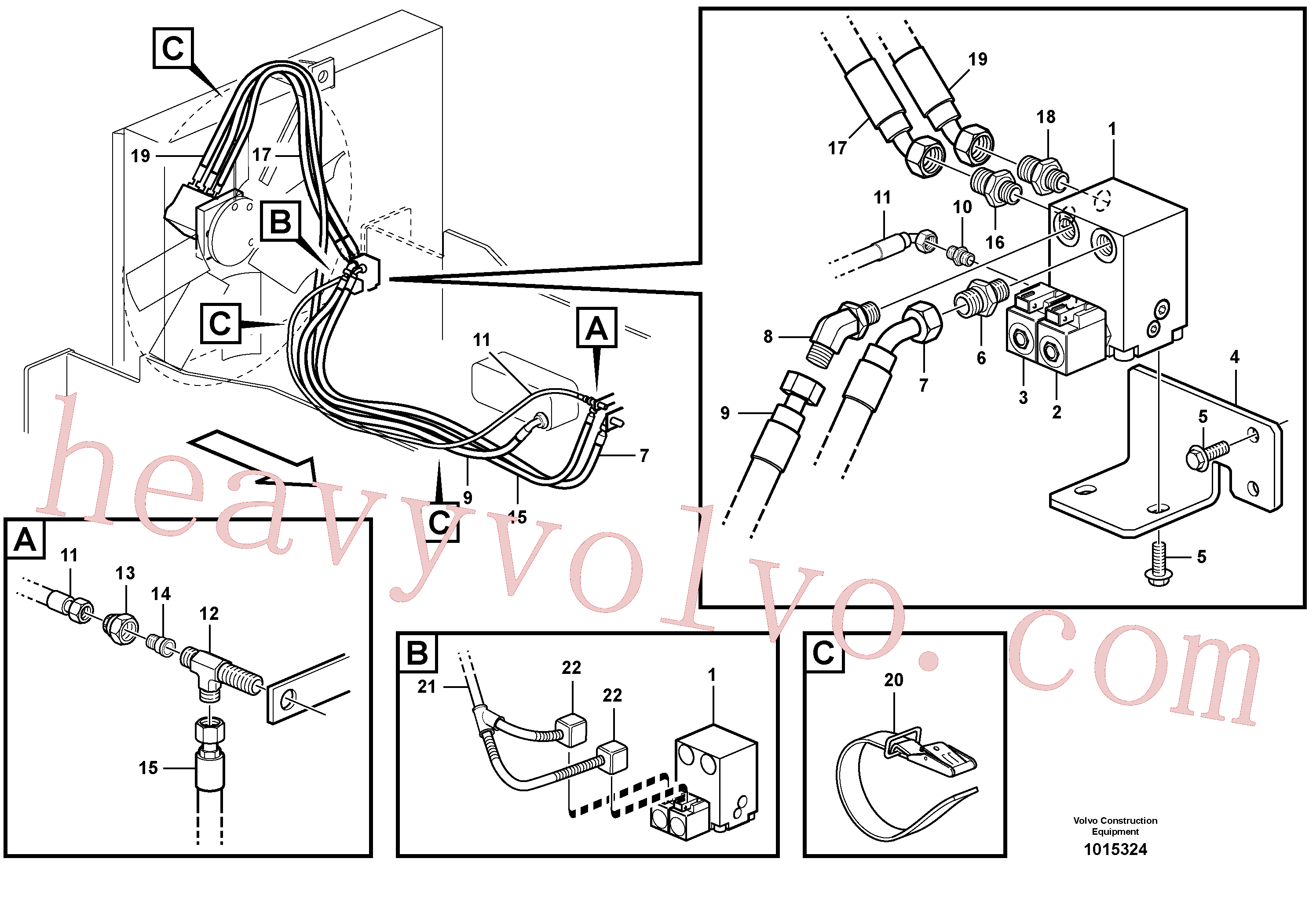 China Made VOE936148 Nipple parts for Volvo Excavator