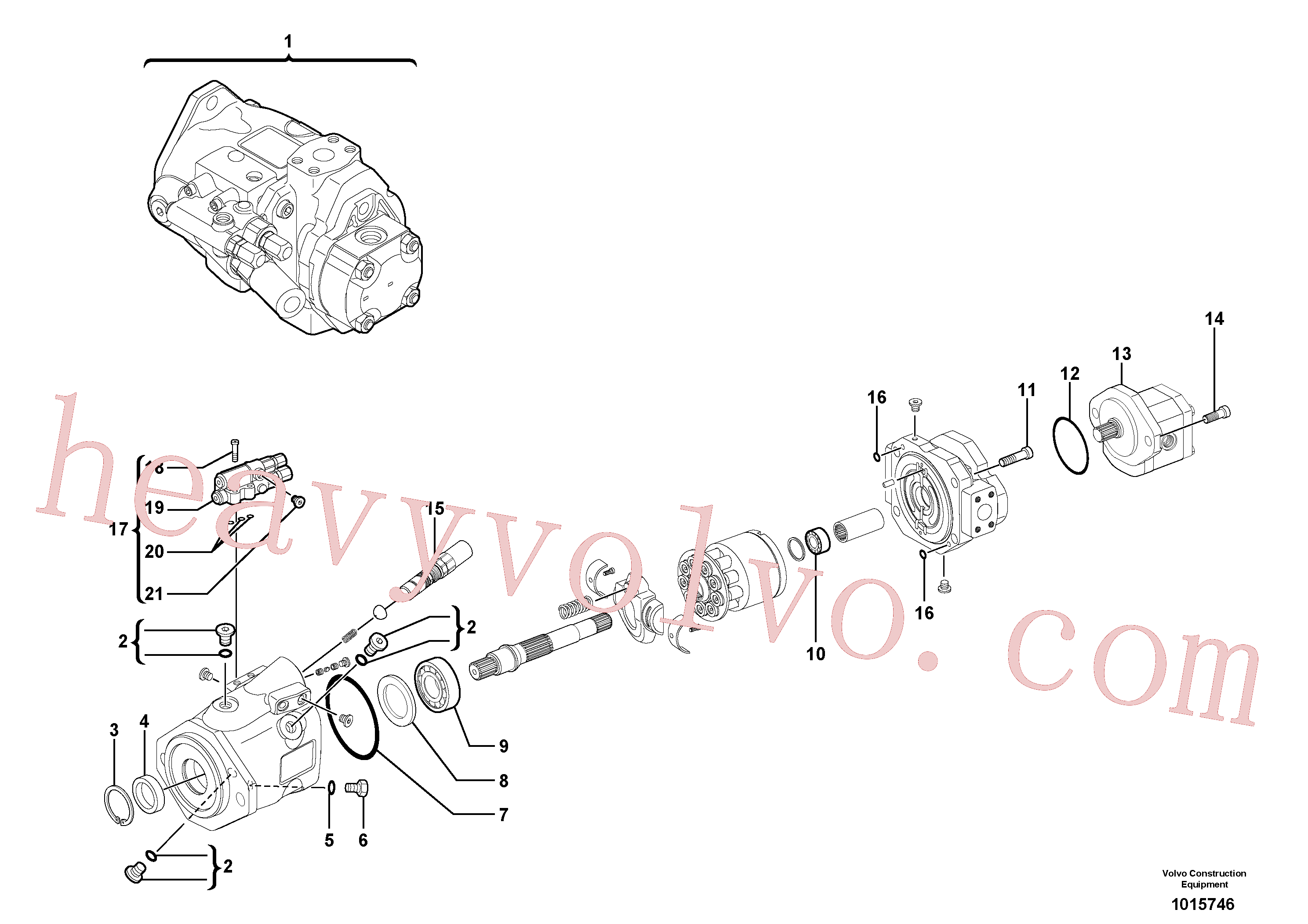 Volvo excavator part VOE11801338 Pump for sale