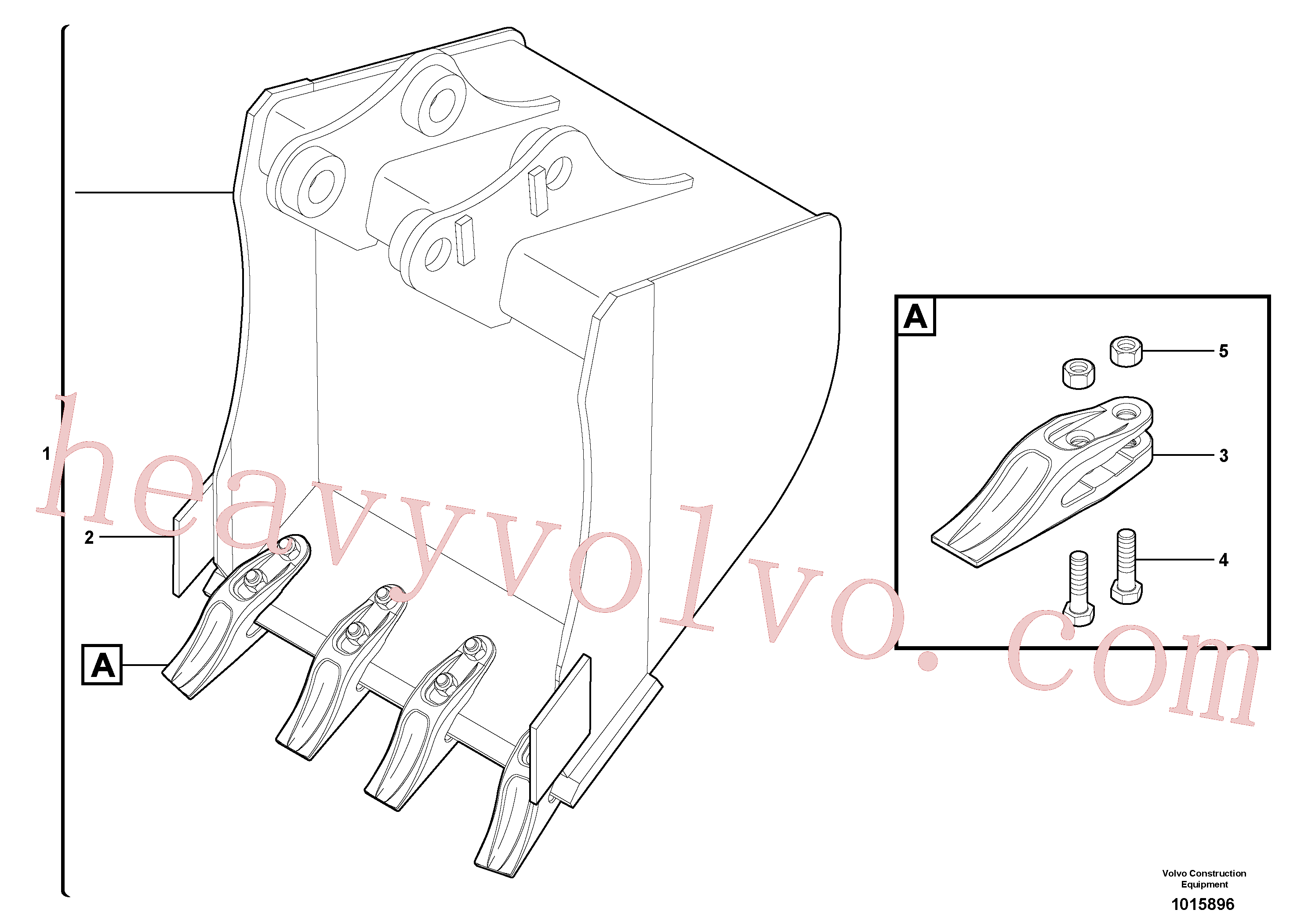VOE11803090 Bucket for Volvo Excavator spare