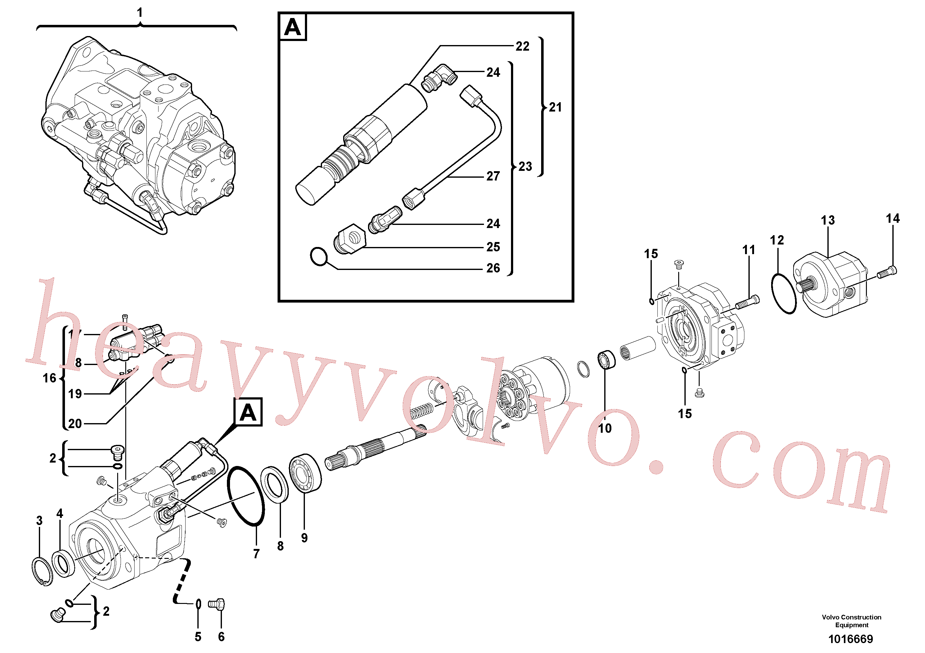 China Made VOE11714915 Hydraulic pump parts for Volvo Excavator