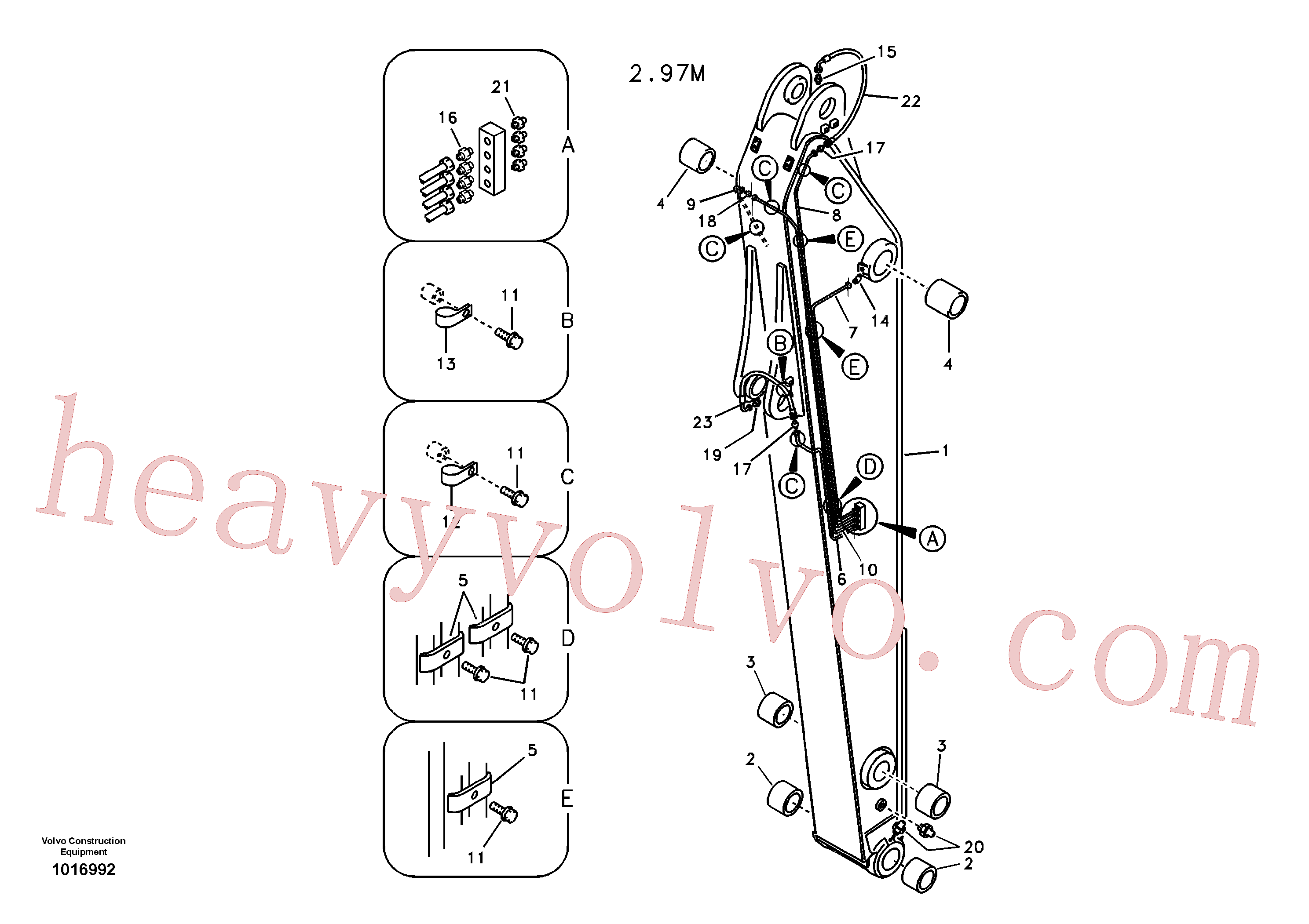 Volvo excavator part VOE14535664 Arm for sale
