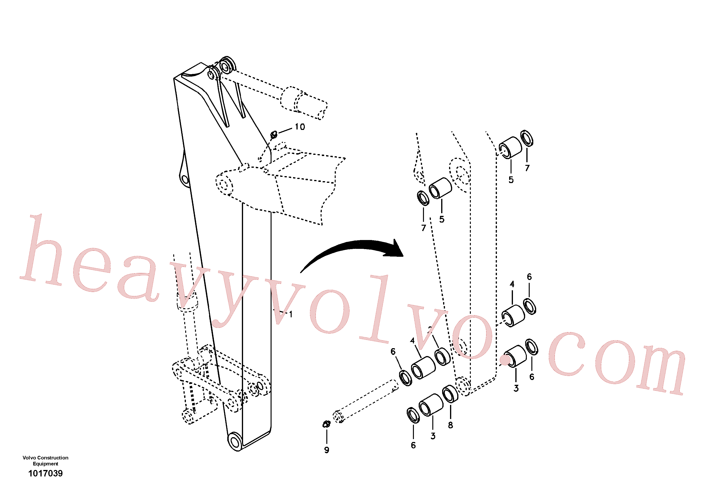 Volvo excavator part VOE14519844 Arm for sale
