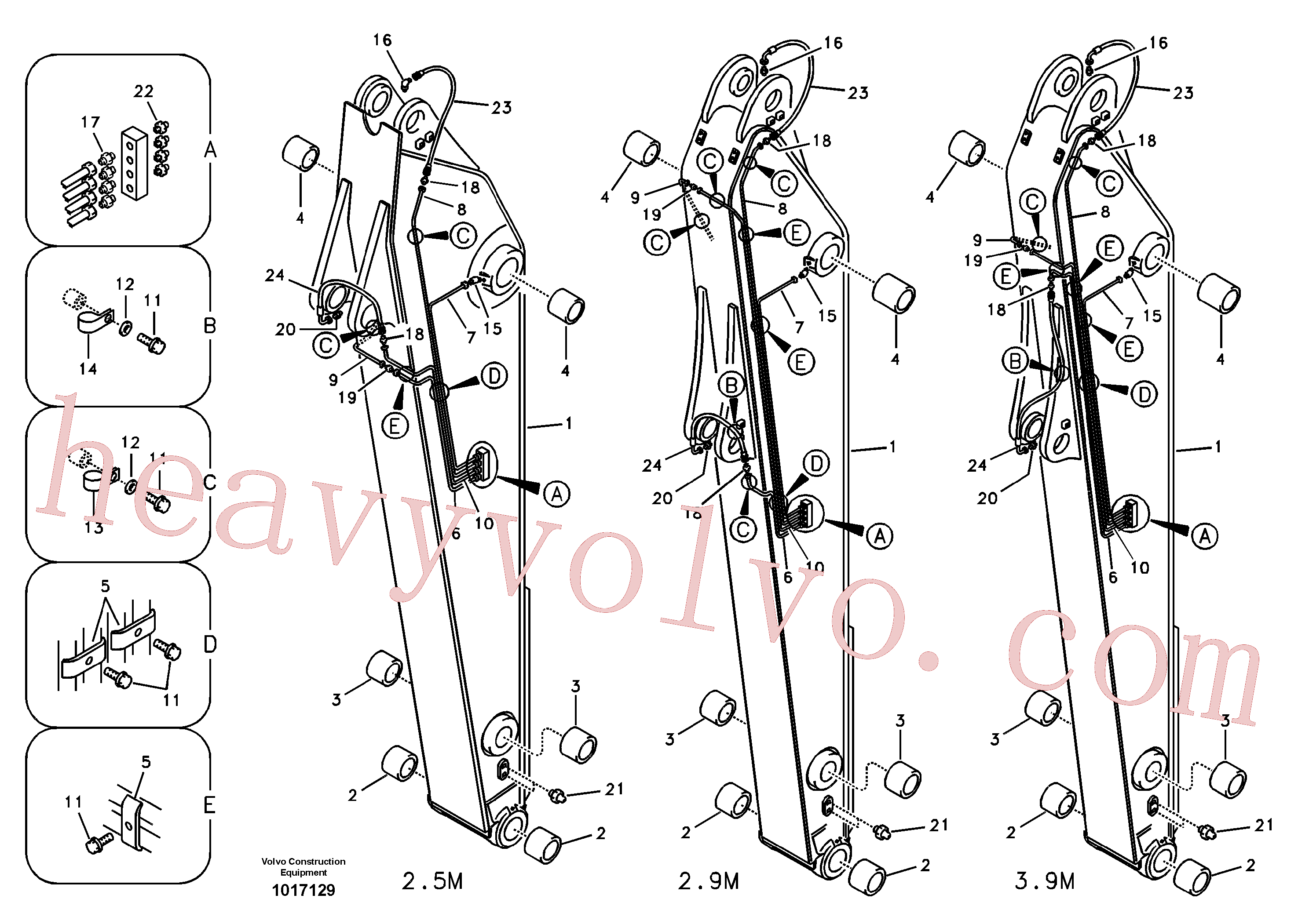 Volvo excavator part VOE14511836 Pipe for sale