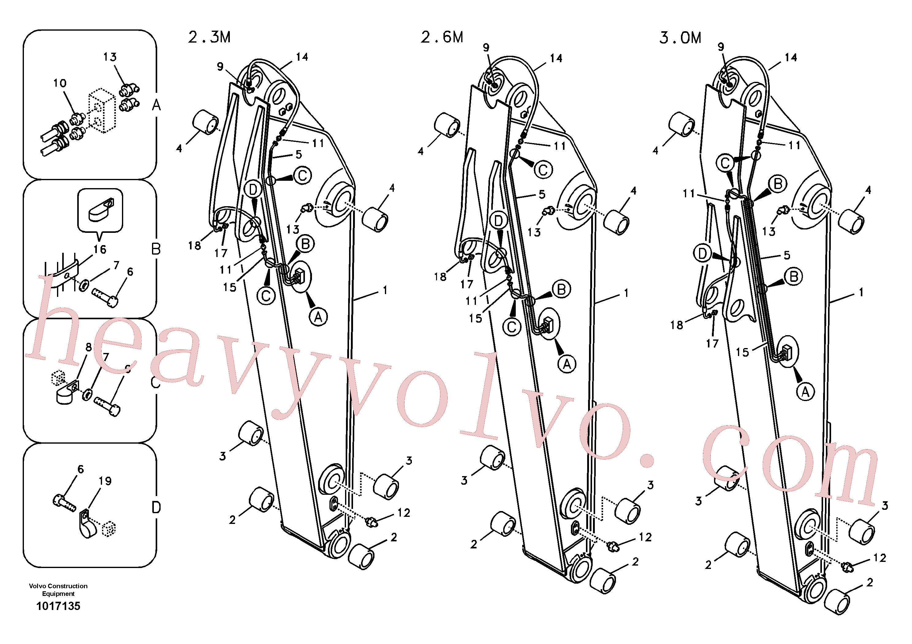 VOE14554618 Arm for Volvo Excavator spare