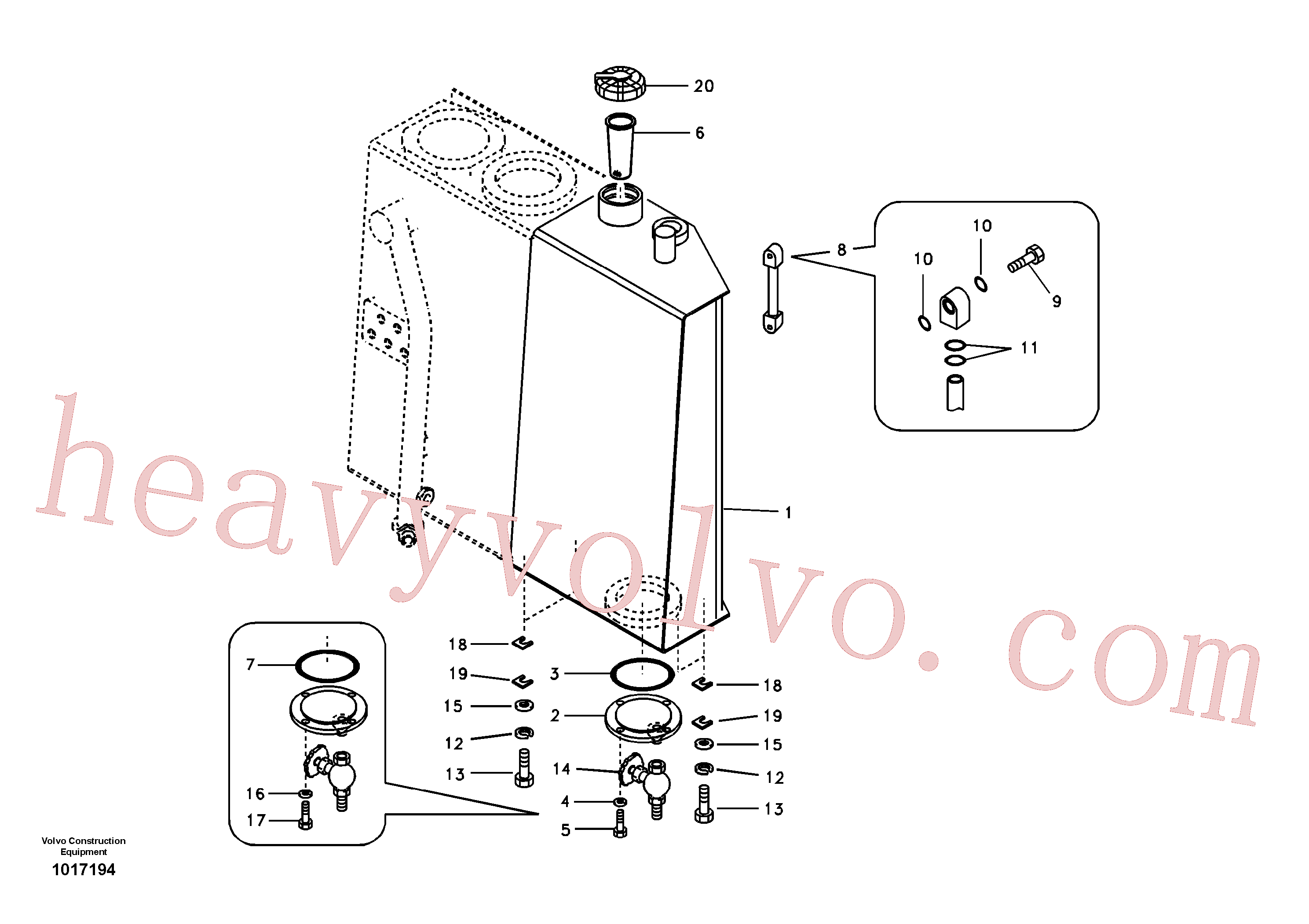 SA1040-20290 Shim for Volvo Excavator Parts