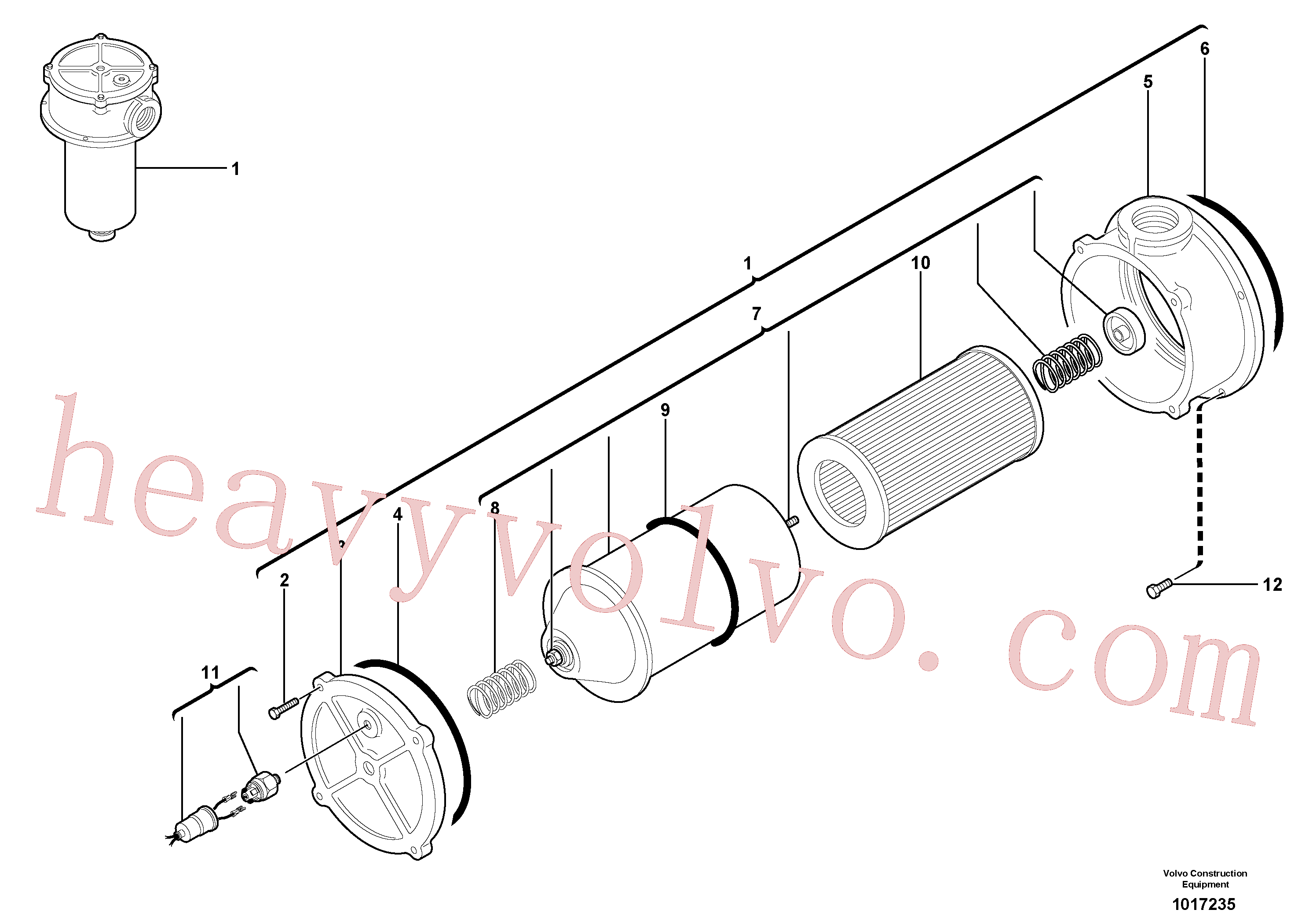 Volvo excavator part VOE11714777 Filter Housing for sale