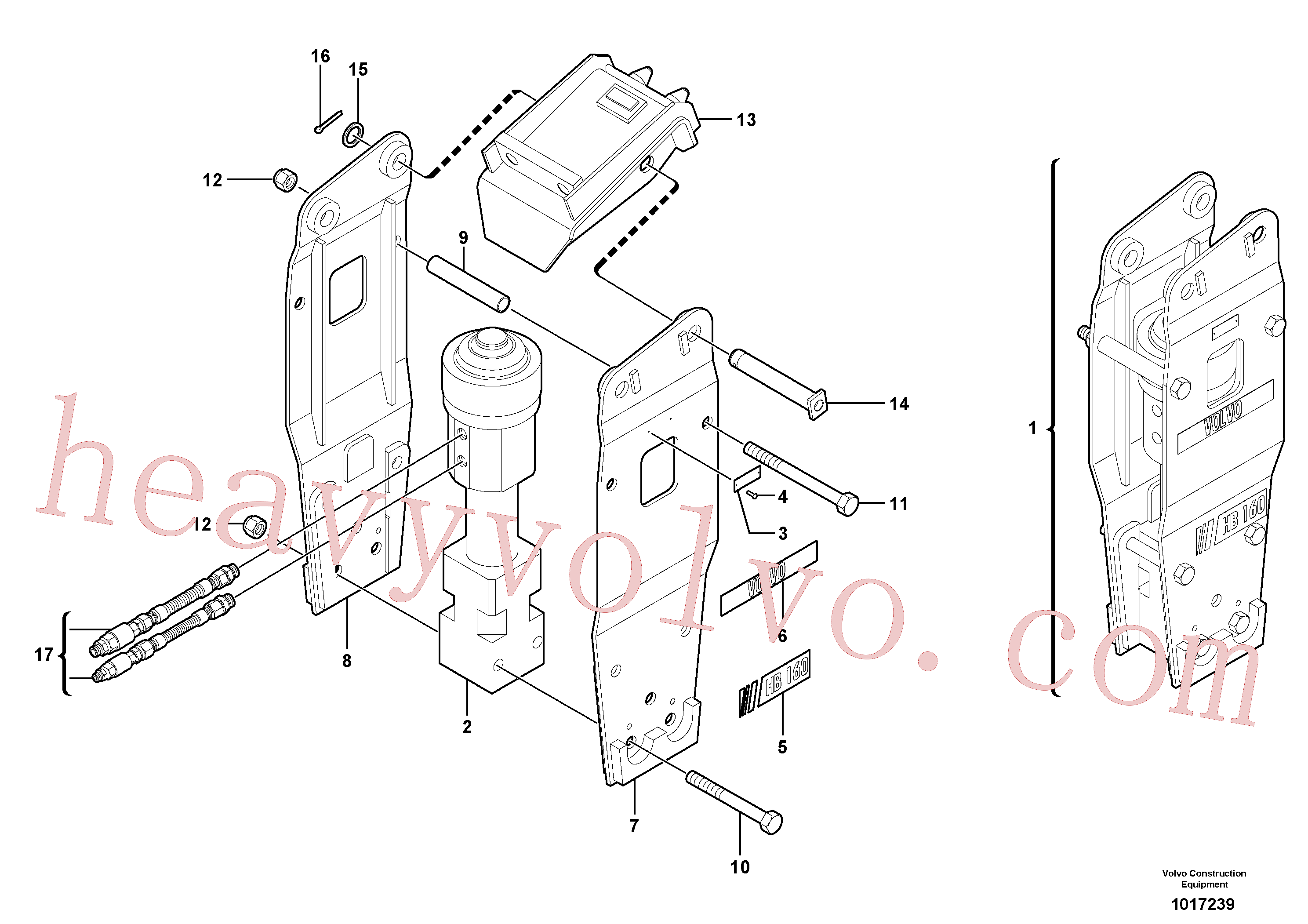 China Made VOE11806204 Hexagon screw parts for Volvo Excavator
