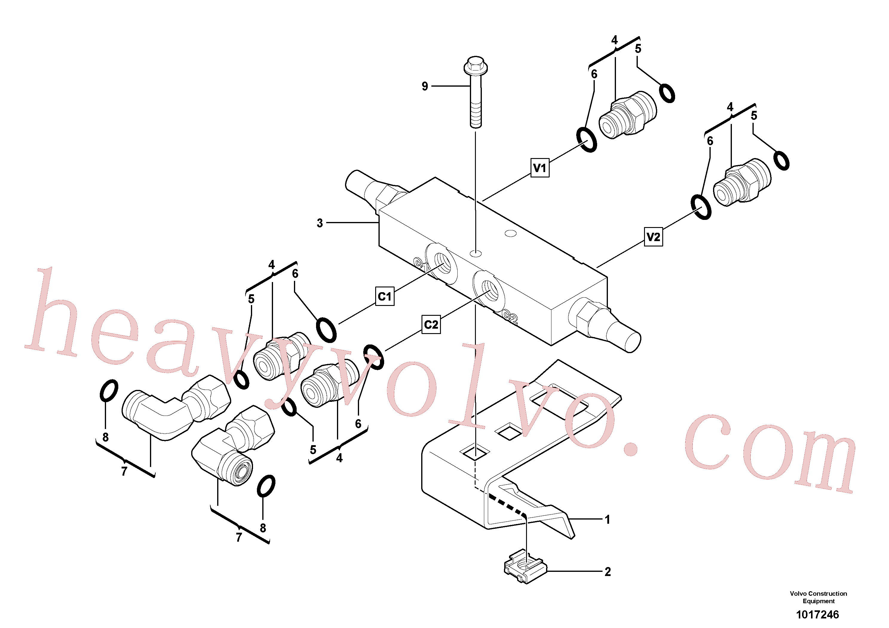 VOE11802195 Support for Volvo Excavator spare